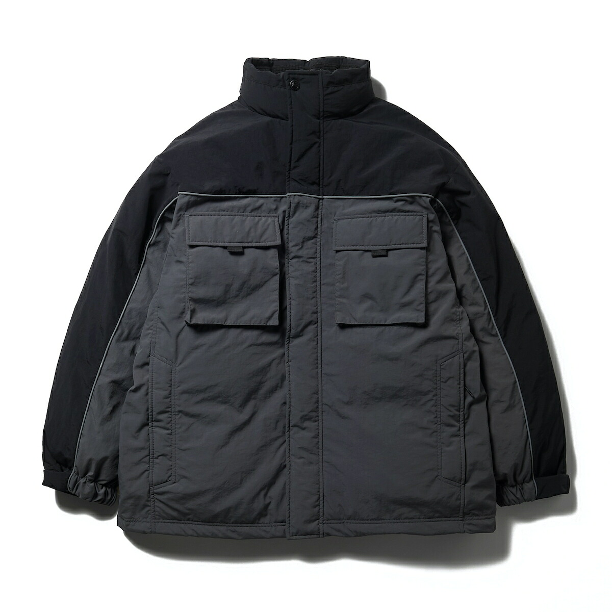 【ラスト1点】【40%OFF】 FIRST DOWN PIPING MOUNTAIN DOWN JACKET (CHARCOAL) (ファーストダウン パイピング マウンテン ダウンジャケット) 【メンズ レディース】【アウター ダウンジャケット マウンテンパーカー 保温 撥水】【24FW】