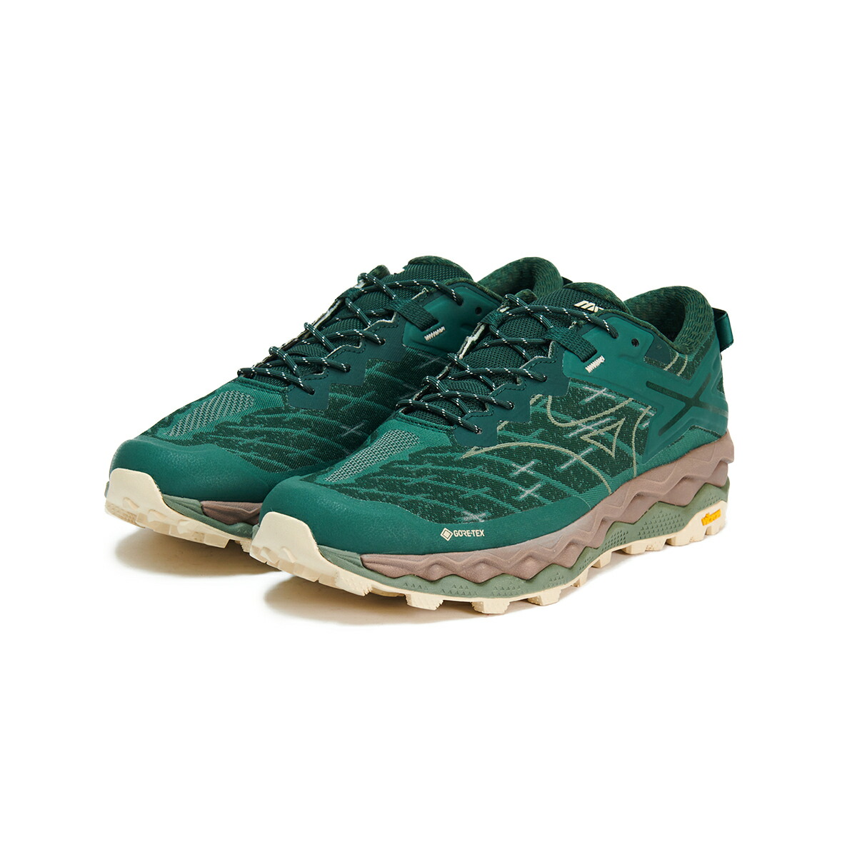 【40%OFF】MIZUNO WAVE MUJIN LS GTX(うす暗い緑であること×緑であること×赤銅色)(ミズノ 縮くれる ムジン LS ゴアテックス)【メンズ】【スニーカー トレイル Vibram精神 雨合羽】【25SS】