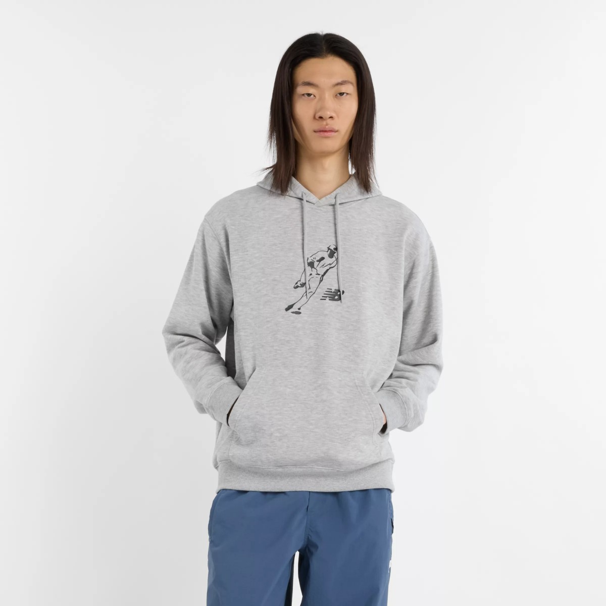 【30％OFF】 New Balance Ohtani Logo Graphic Hoodie (ATHLETIC GREY HEATHER) (ニューバランス 大谷翔平 ロゴグラフィック フーディー) 【メンズ レディース】【シグネチャーコレクション パーカー】【25SS】