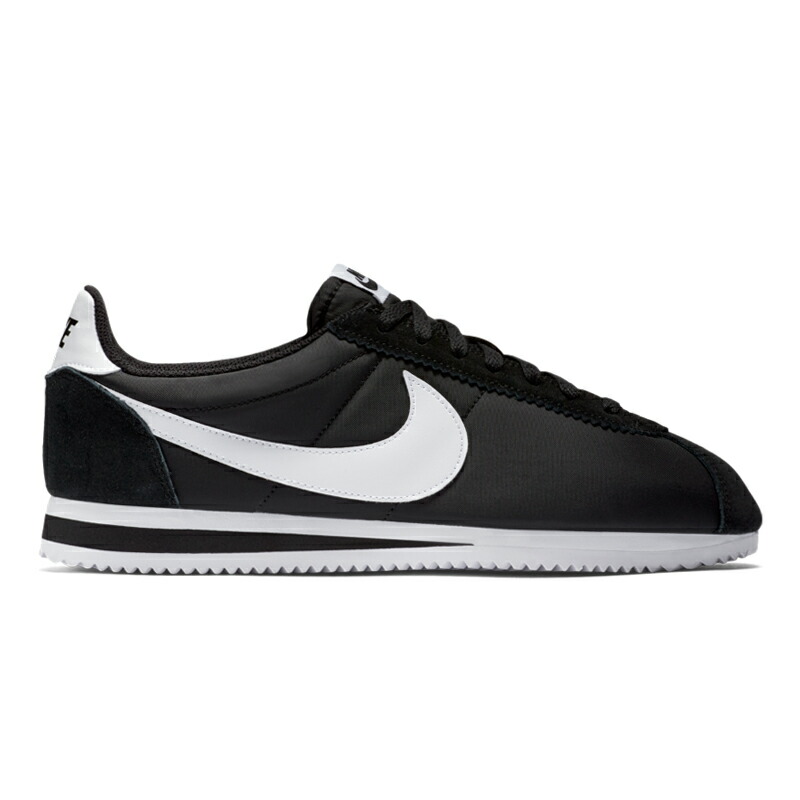 nike classic cortez black and white