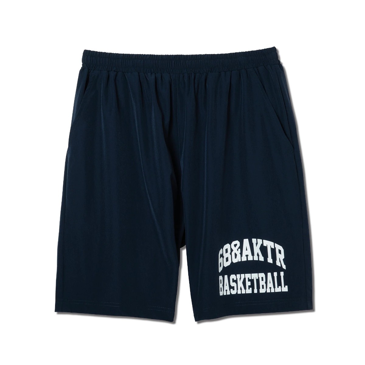 AKTR 68xAKTR ARCH LOGO 6.5INCH SHORTS (NV) (アクター 68xAKTR アーチロゴ 6.5インチ ショーツ)【メンズ レディース】【ショーツ ハーフパンツ カレッジロゴ コラボ ネイビー】【25FW】｜Kinetics