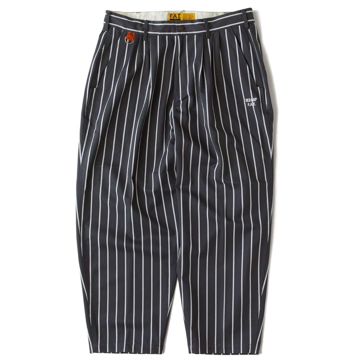 FAT THREEKAP (GRAY) (エフエイティー THREEKAP)【メンズ レディース】【チノパン ワークパンツ テーパード ストライプ グレー】【26SS】