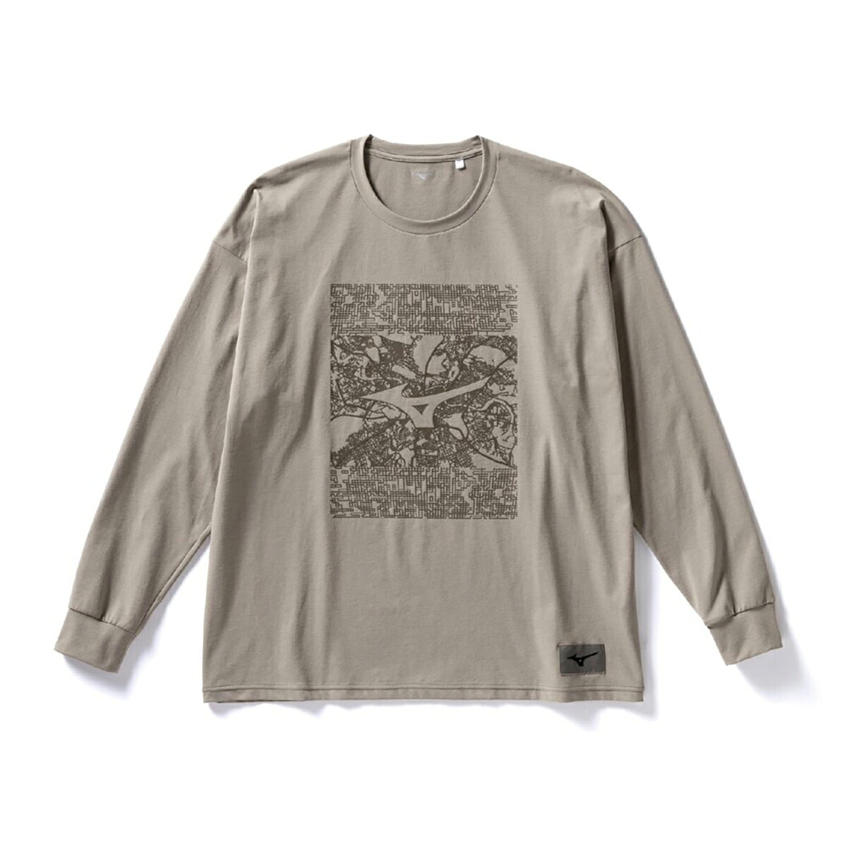 MIZUNO LOOSE FIT T-SHIRT (LONG SLEEVE) (ヴィンテージカーキ) (ミズノ ルーズフィットTシャツ(長袖))【メンズ レディース】【ストリートファッション ルーズフィットTシャツ スポーツウェア ストレッチ素材 可動域向上 オリーブ】【26SS】