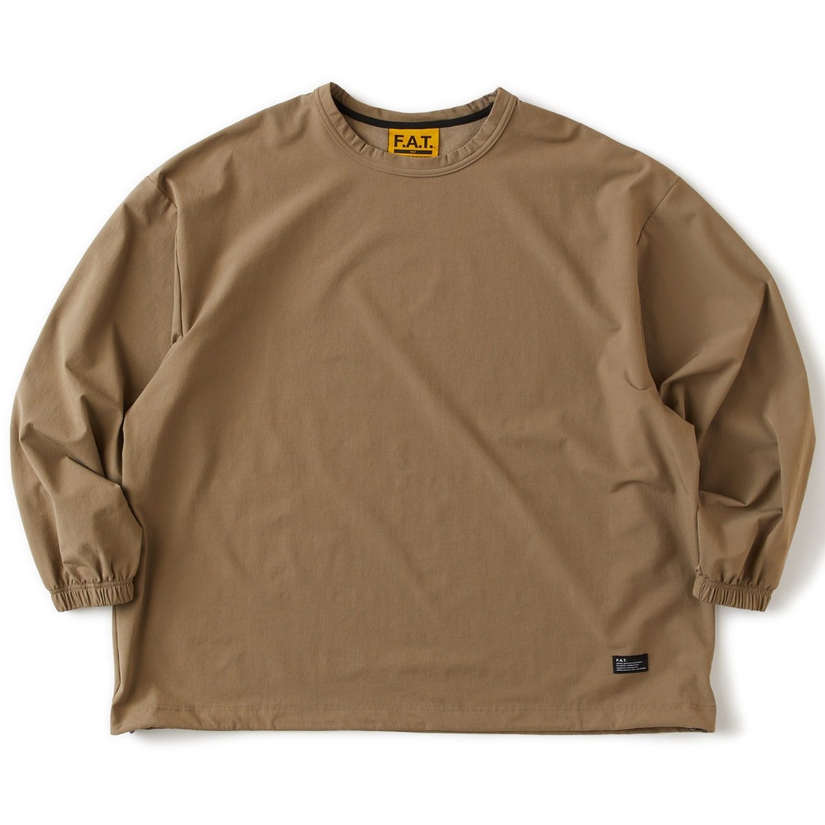 FAT GRANFLEX (BEIGE) (エフエイティー グランフレックス)【メンズ レディース】【カットソー ビッグシルエット ナイロン素材 ストレッチトップス 速乾性 ドローコード ベージュ】【26SS】