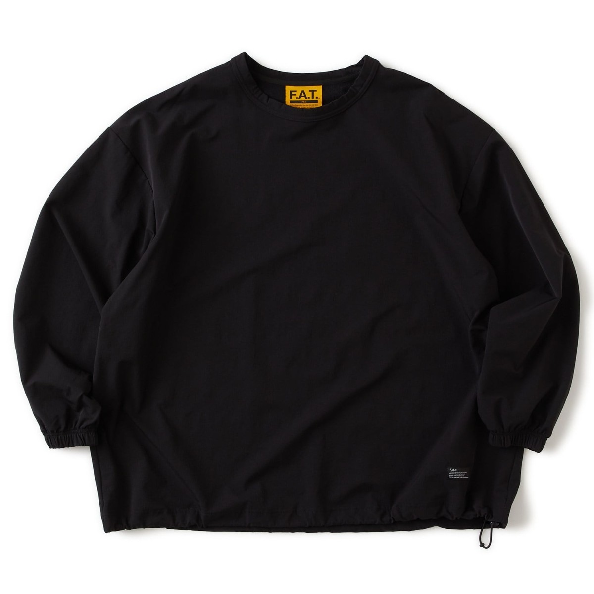 FAT GRANFLEX (BLACK) (エフエイティー グランフレックス)【メンズ レディース】【カットソー ビッグシルエット ナイロン素材 ストレッチトップス 速乾性 ドローコード ブラック】【26SS】