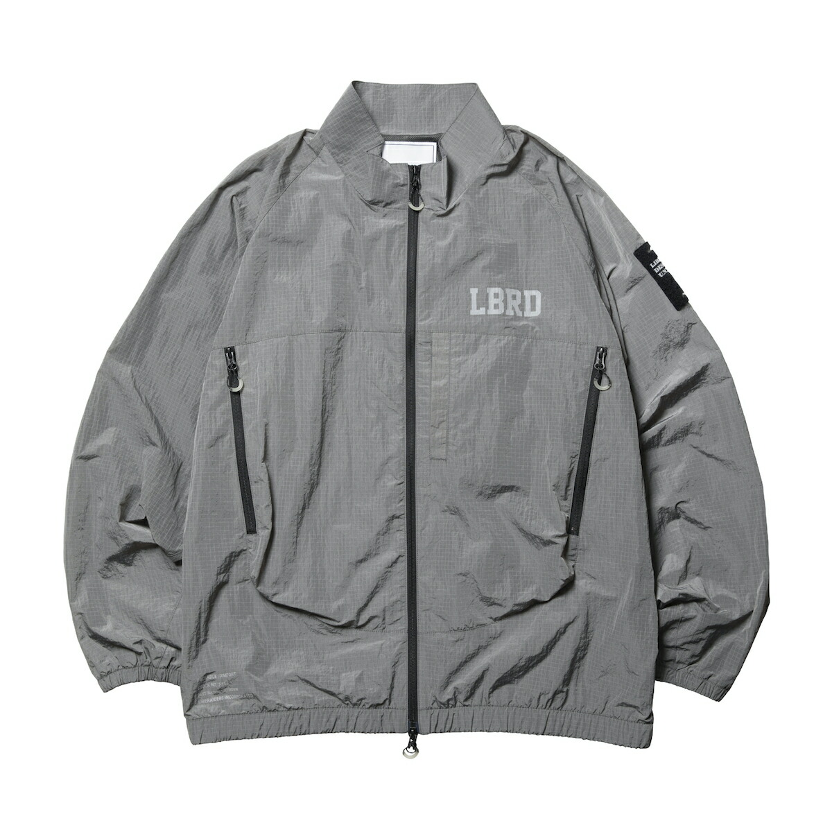 Liberaiders NYLON TRACK JACKET (GRAY) (リベレイダース ナイロントラックジャケット)【メンズ レディース】【ナイロンジャケット 撥水ジャケット 軽量アウター ジップアップジャケット グレー】【26SS】|Kinetics