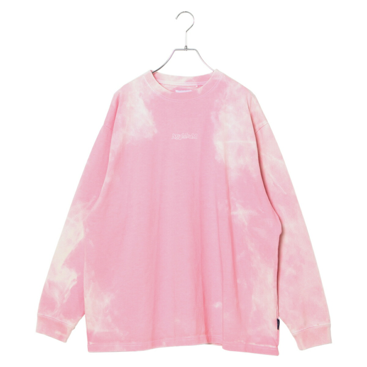 APPLEBUM &ldquo;One-Off Cloud Dye&rdquo; L/S T-Shirt (Pink) (アップルバム &ldquo;ワンオフ クラウド ダイ&rdquo; ロングスリーブ Tシャツ)【メンズ レディース】【ムラ染め ストリート 厚手ボディ ピンク】【26SS】｜Kinetics