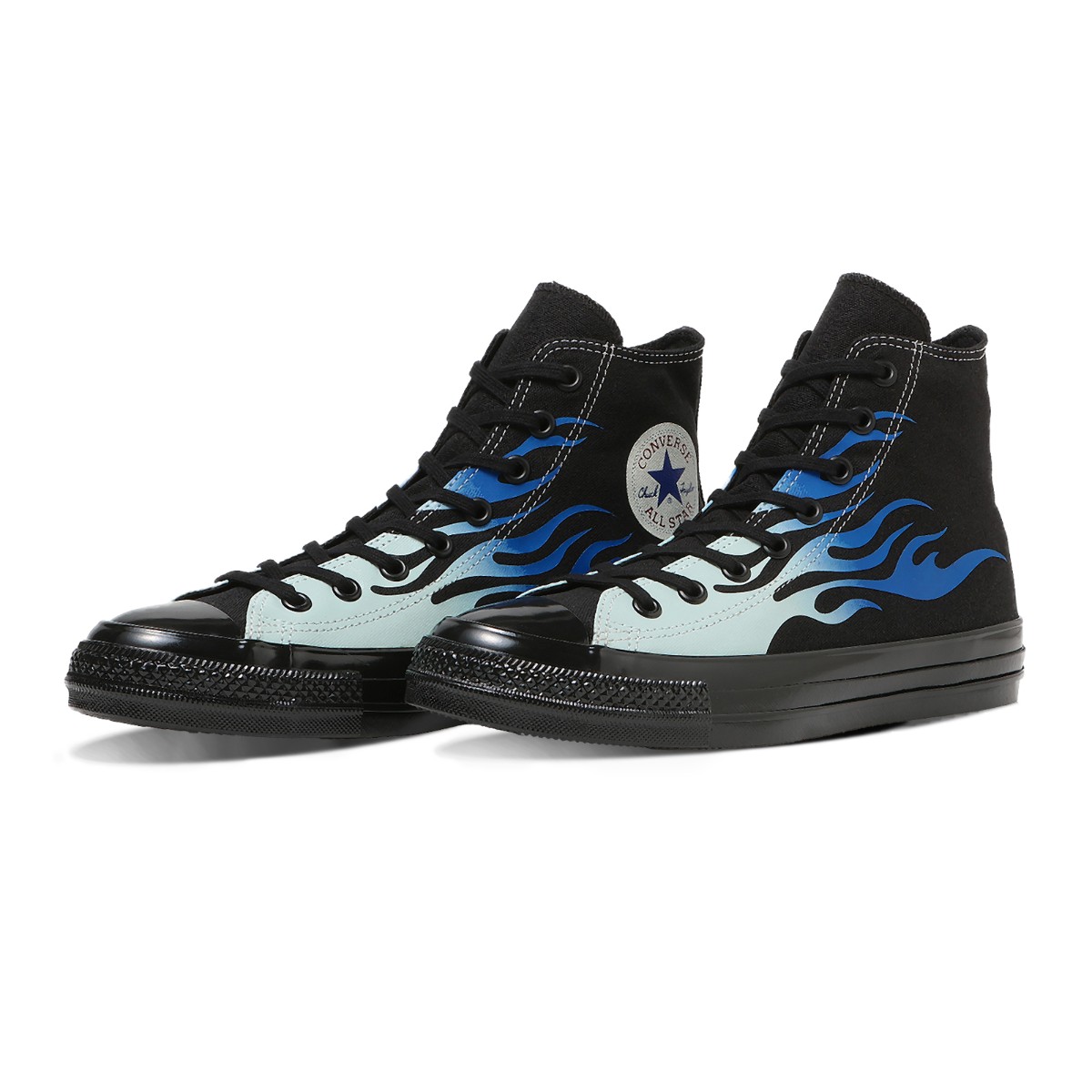 CONVERSE ALL STAR AGED IGNT HI (ブラック/ブルーフレイム) (コンバース オールスター エイジド IGNT HI)【メンズ】【プリントデザイン クラシック スペアシューレース ブルー】【26SS】