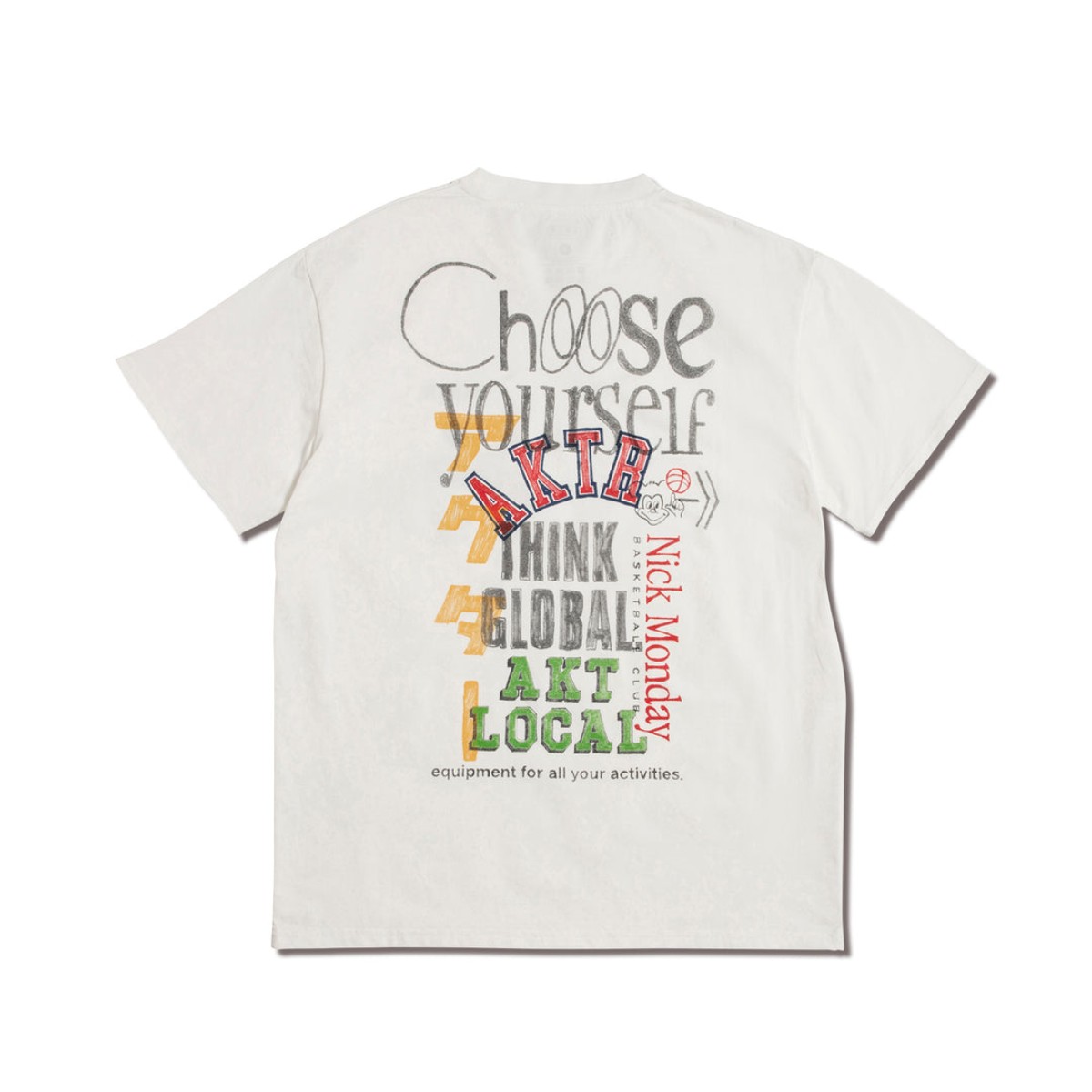 AKTR MEMORIAL SPORTS TEE (WH) (アクター メモリアルスポーツTシャツ)【メンズ レディース】【バスケットボール Tシャツ スポーツTシャツ トレーニングウェア 吸汗速乾 半袖Tシャツ ホワイト】【26SS】