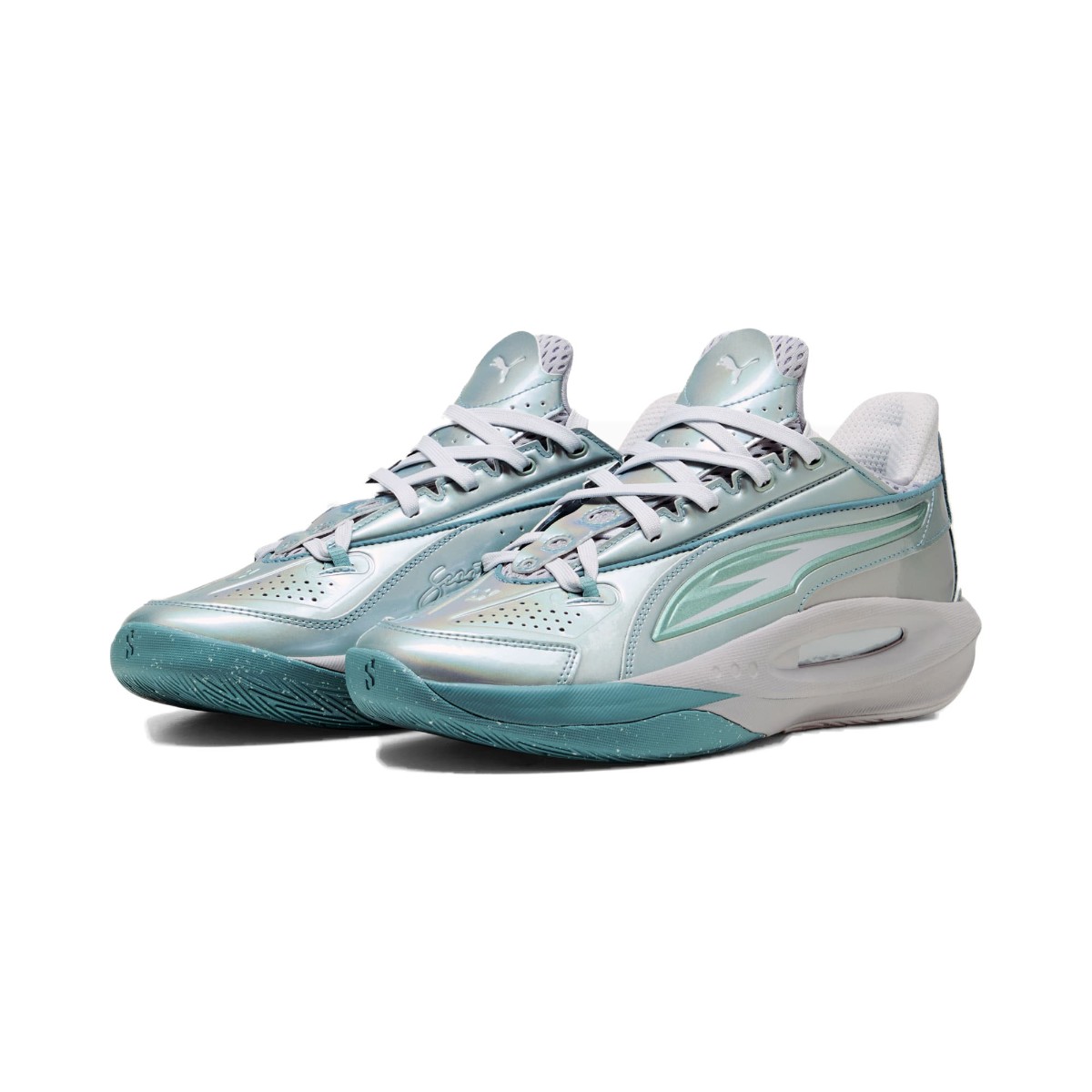 PUMA SCOOT ZEROS III (Baltic Sea-Seafoam) (プーマ スクート・ゼロス・スリー)【メンズ】【バスケットボールシューズ メンズ バスケットボールシューズ シルバー】【26SS】｜Kinetics