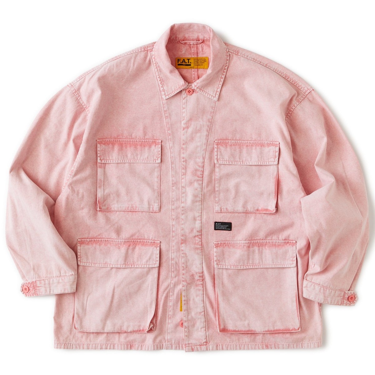 FAT F.D.U. (PINK) (エフエイティー F.D.U.)【メンズ レディース】【ミリタリーシャツ ビッグシルエット ピンク】【26SS】｜Kinetics 23,430円
