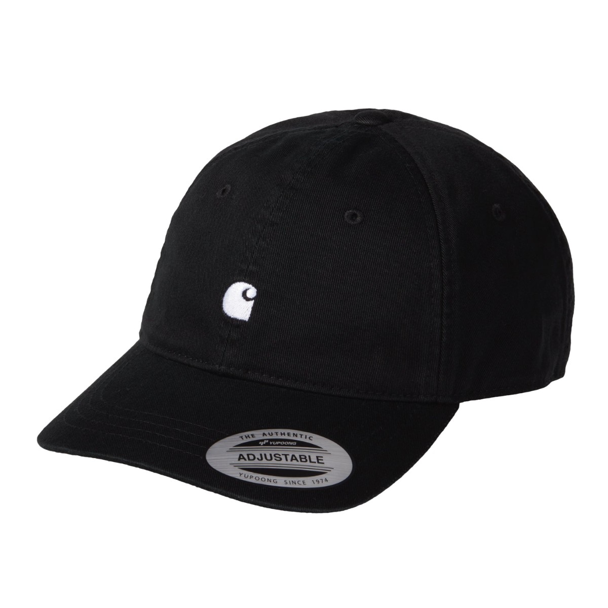 Carhartt WIP MADISON LOGO CAP (Black / White) (カーハートワークインプログレス マディソン ロゴ キャップ)【メンズ レディース】【キャップ 調節可能ストラップ 6パネル ブラック】【26SS】 5,852円