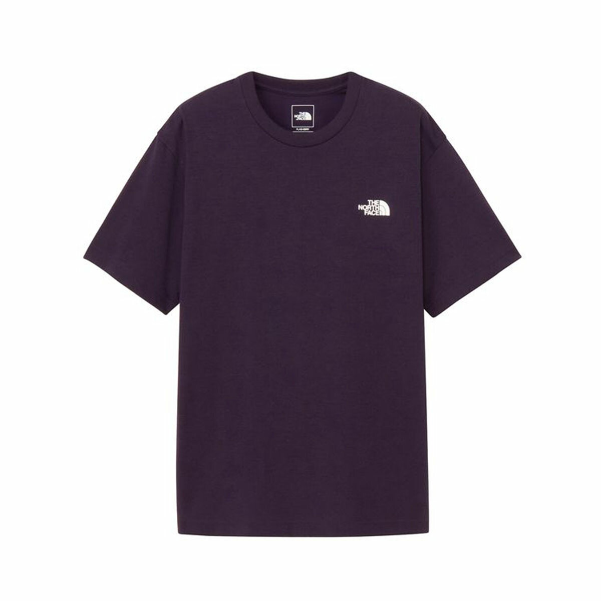 THE NORTH FACE SHORT SLEEVE BANDANA SQUARE LOGO TEE (エンドレスダスク) (ザ・ノース・フェイス ショートスリーブバンダナスクエアロゴティー)【メンズ】【半袖Tシャツ 速乾 ニット素材 コットンライク パープル】【26SS】