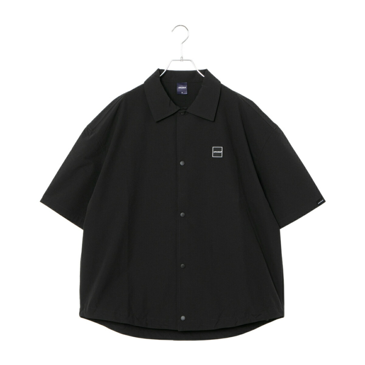 APPLEBUM Half Sleeve Shirt Jacket (Black) (アップルバム ハーフスリーブシャツジャケット)【メンズ レディース】【シャツジャケット ビッグシルエット マット生地 ブラック】【26SS】