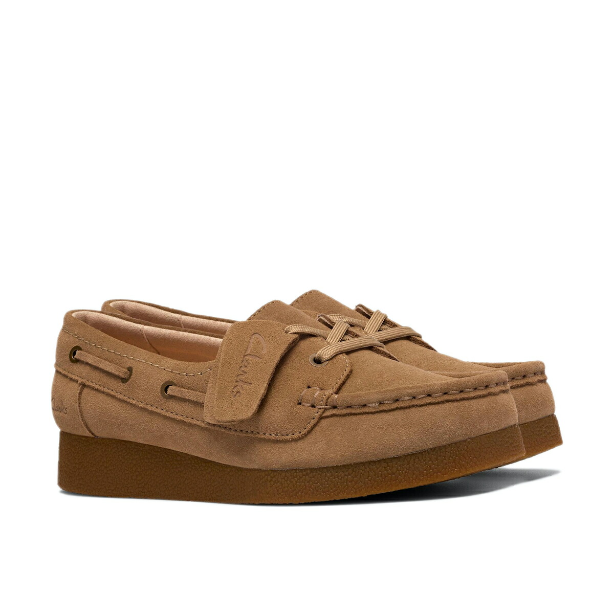 Clarks Wallabee Evo Sea (ダークサンドスエード) (クラークス ワラビー エボ シー)【レディース】【メンズシューズ ボートシューズ クッション性 通気性 ブラウン】【26SS】