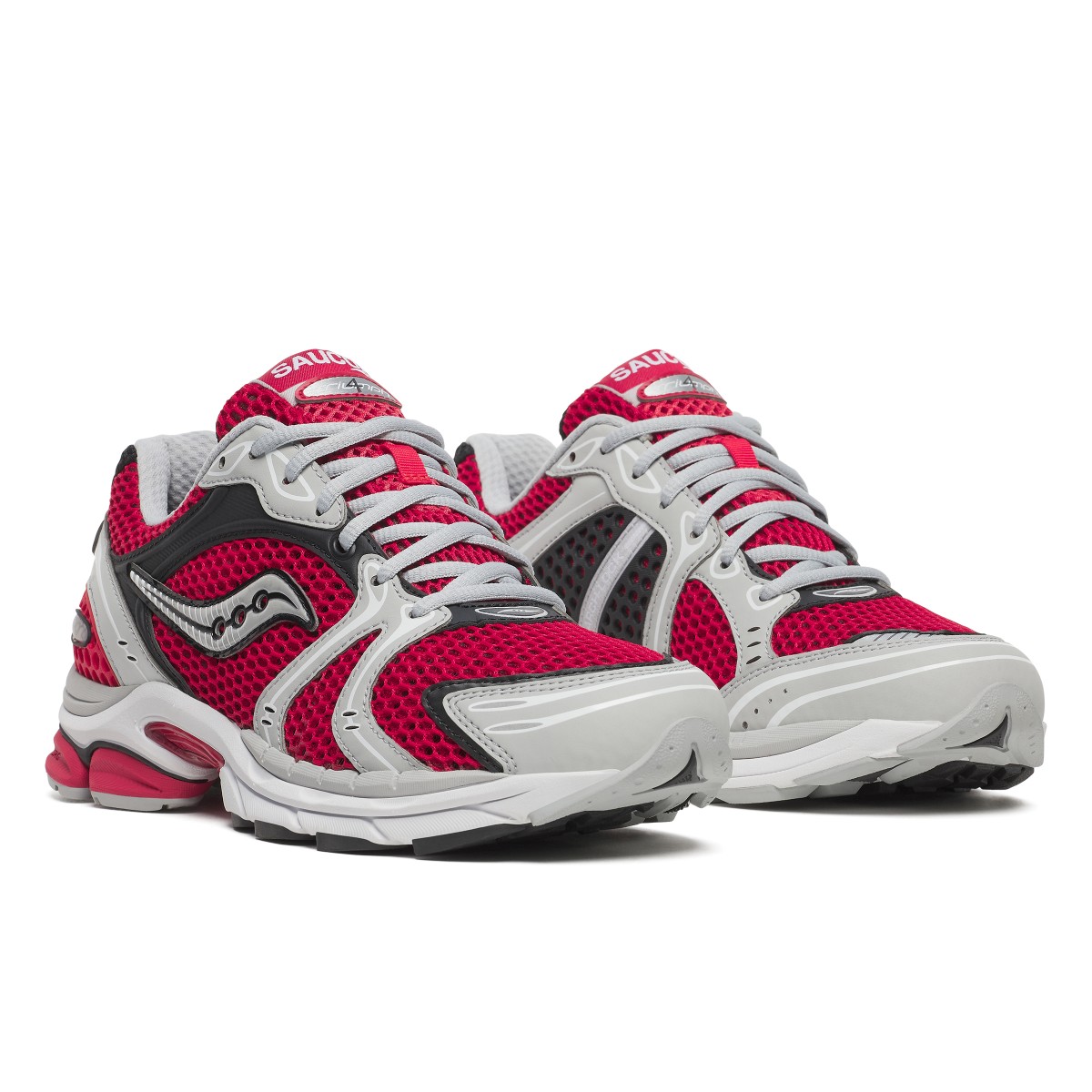 Saucony PROGRID TRIUMPH 4 (レッド/グレー) (サッカニー プログリッドトライアンフ4)【メンズ】【ノスタルジック イノベーション パフォーマンス ライフスタイル レッド】【26SS】