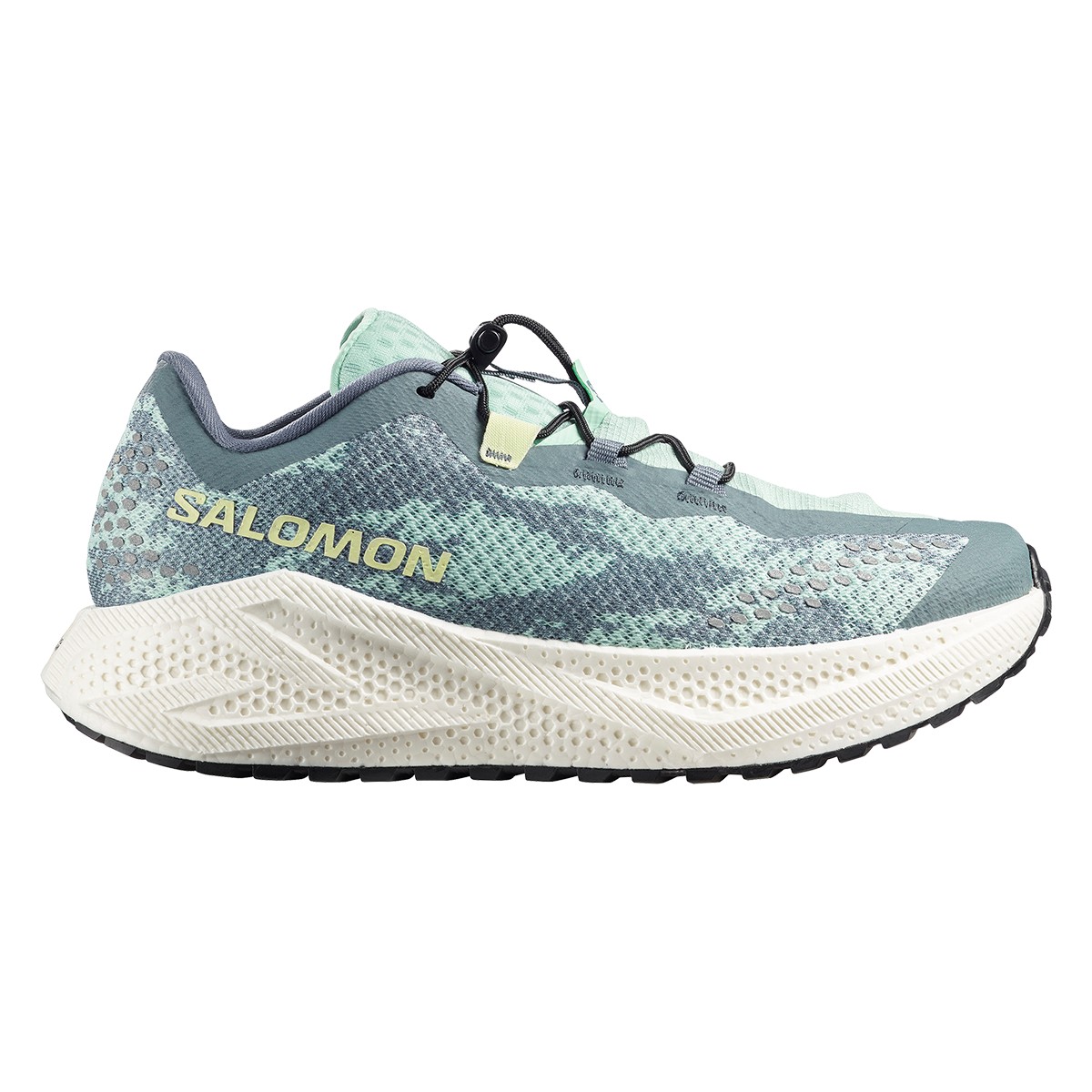 SALOMON AERO GLIDE 4 GRVL (Stormy Weather / Lichen / Vanilla Ice) (サロモン エアログライド 4 グラベル)【レディース】【ランニングシューズ 軽量シューズ グリーン】【26SS】|Kinetics