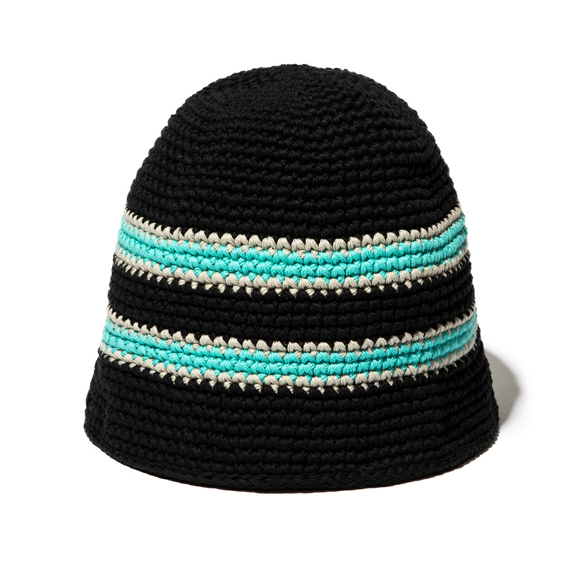 坩堝 CRUSHER HAT 26SP (BLACK) (RUTSUBO クラッシャー ハット 26SP)【メンズ レディース】【コットン素材 クラッシャーハット 手編み ブラック】【26SS】