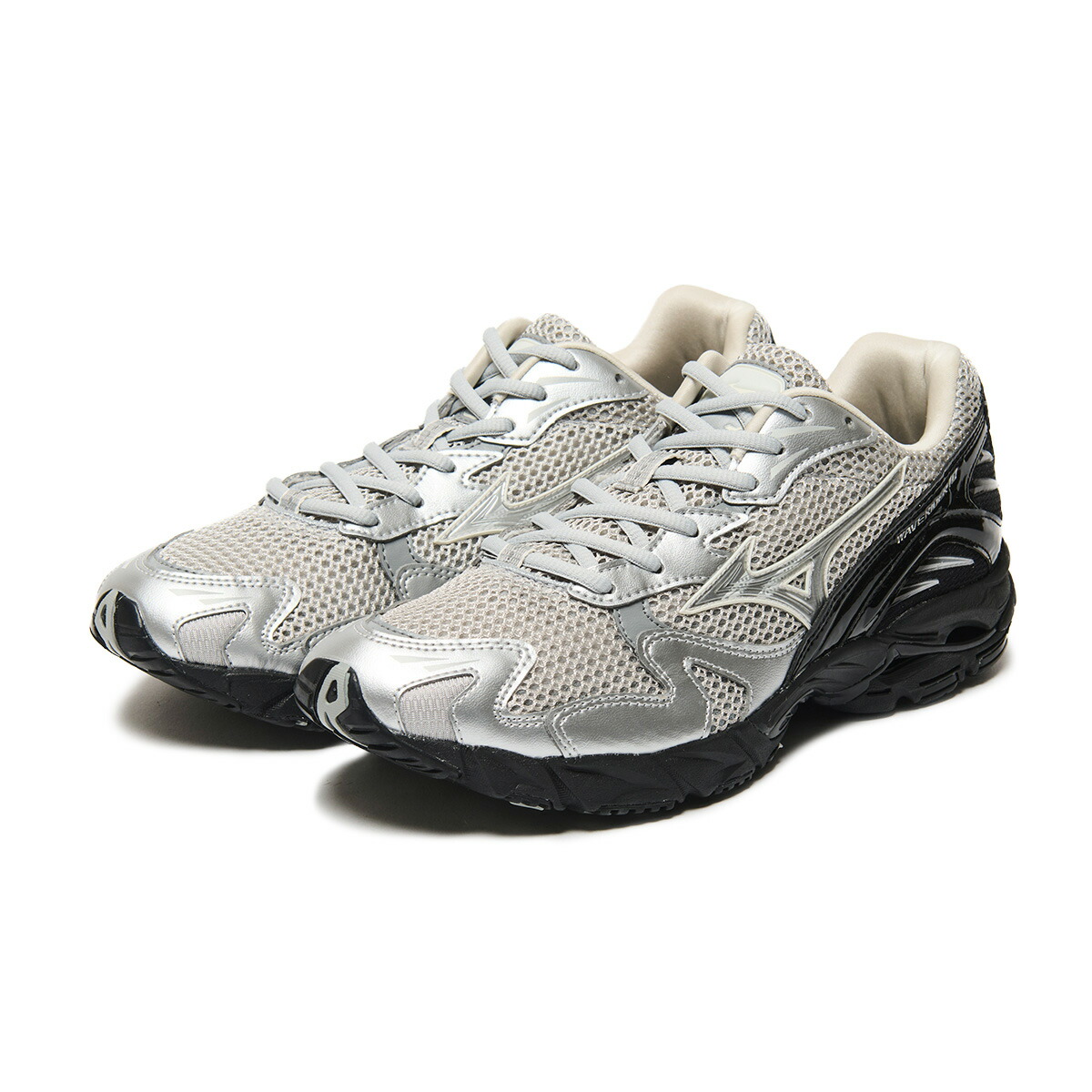 MIZUNO WAVE RIDER 10 (シルバー×オフホワイト×ブラック) (ミズノ ウェーブライダー10)【メンズ レディース】【ランニングシューズ 軽量スニーカー レトロスニーカー クッション性 通気性 シルバー】【26SS】|Kinetics