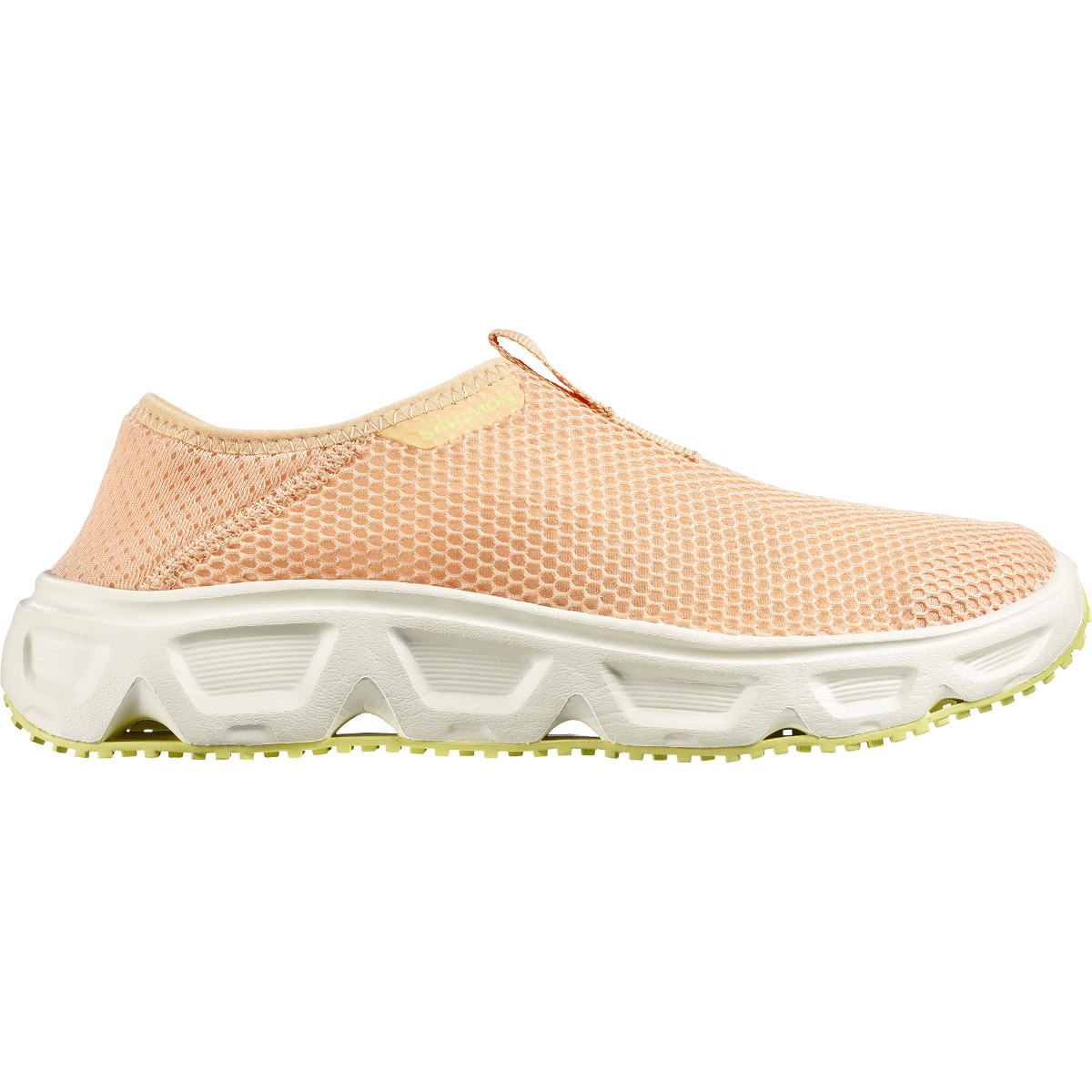 【予約】5月上旬以降発送予定【代金引換決済・返品交換キャンセル不可】SALOMON REELAX MOC 6.0 (Almond Cream / Vanilla Ice / Sunny Lime) (サロモン リラックス モック 6.0)【レディース】【リカバリーシューズ スリッポンシューズ 室内履きシューズ ピンク】【26SS】