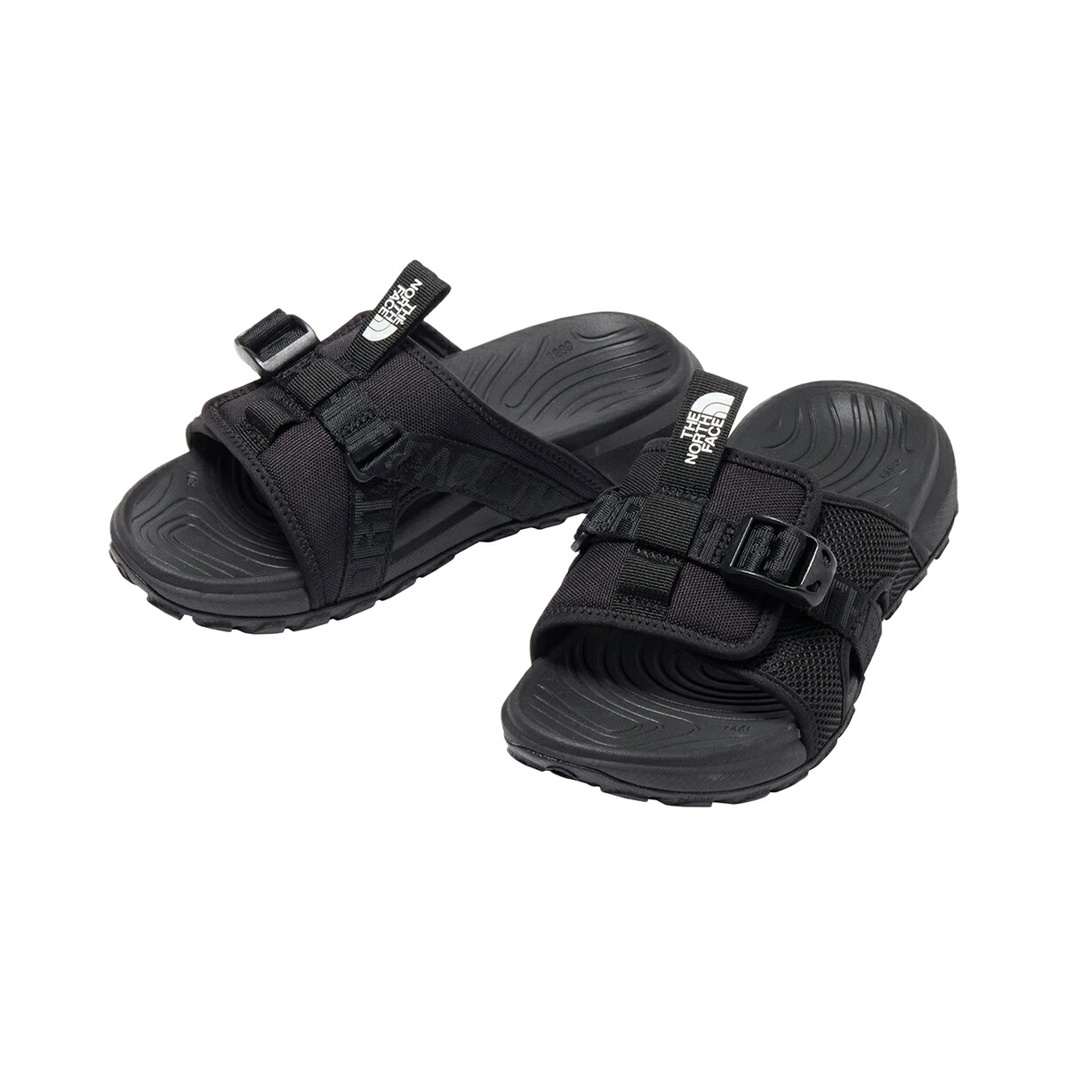 【予約】4月14日以降発送予定【代金引換決済・返品交換キャンセル不可】THE NORTH FACE EXPLORER CAMP SLIDES (TNFブラック×TNFブラック) (ザ・ノース・フェイス エクスプローラー キャンプ スライド)【レディース】【通気性メッシュ EVAフットベッド ブラック】【26SS】