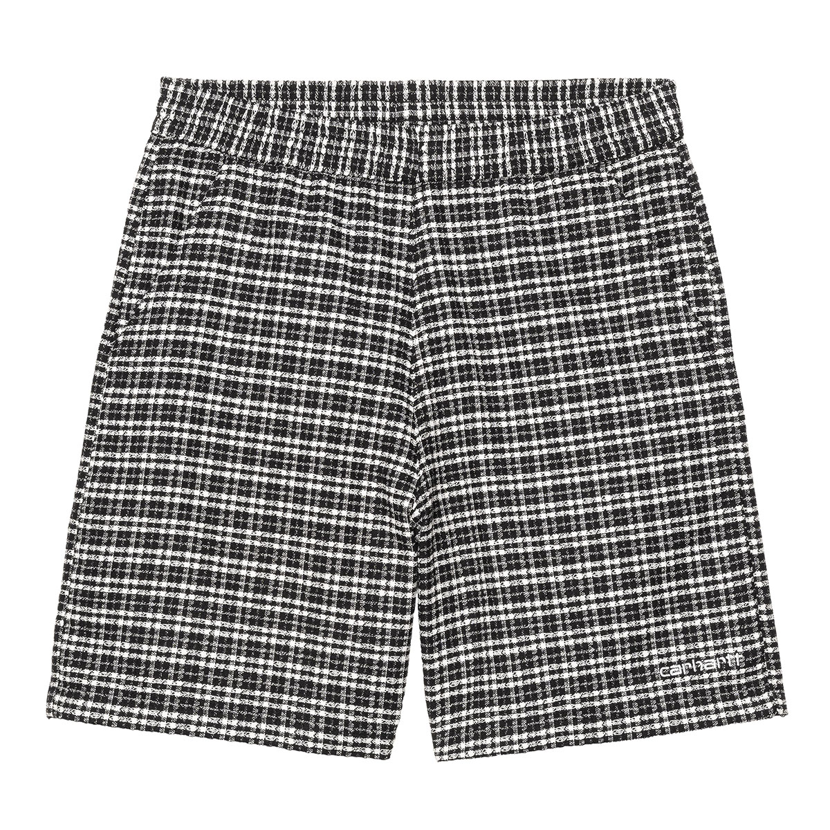 Carhartt WIP KANDER SHORT (Black) (カーハートワークインプログレス カンダーショーツ)【メンズ】【ワッフル生地 コットンショーツ ルーズフィット ウエストゴム ブラック】【26SS】｜Kinetics 13,024円