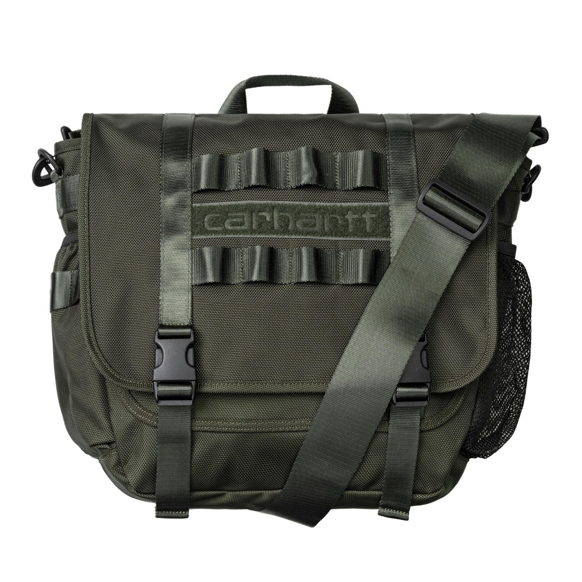 Carhartt WIP PRESCOTT SHOULDER BAG (Oxide Green) (カーハートワークインプログレス プレスコット ショルダーバッグ)【メンズ】【ショルダーバッグ メッセンジャーバッグ フラップバッグ 多機能バッグ オリーブ】【26SS】