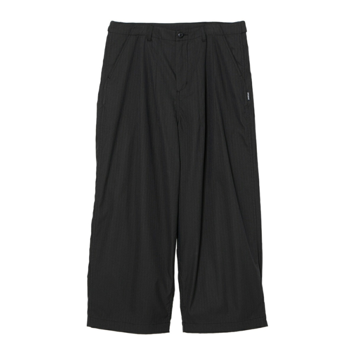 APPLEBUM Pin Stripe Wide Military Pants (Black) (アップルバム ピンストライプ ワイド ミリタリー パンツ)【メンズ】【ワイドパンツ ミリタリーパンツ ストレッチパンツ 吸水速乾 ブラック】【26SS】|Kinetics