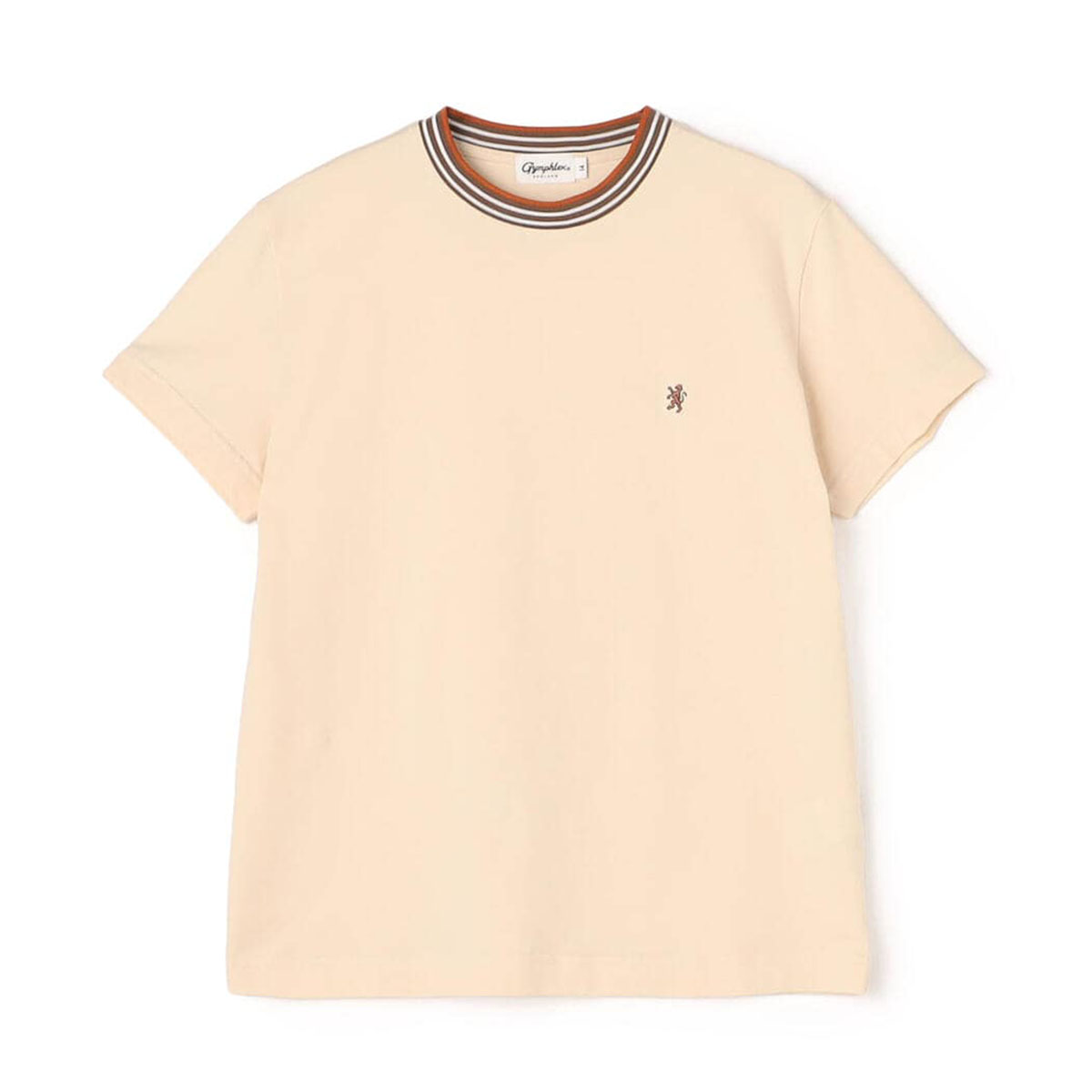 Gymphlex Crew Neck Line T-Shirt (BEIGE) (ジムフレックス クルーネック ラインTシャツ)【レディース】【半袖 伸縮性 クルーネック ベージュ】【26SS】