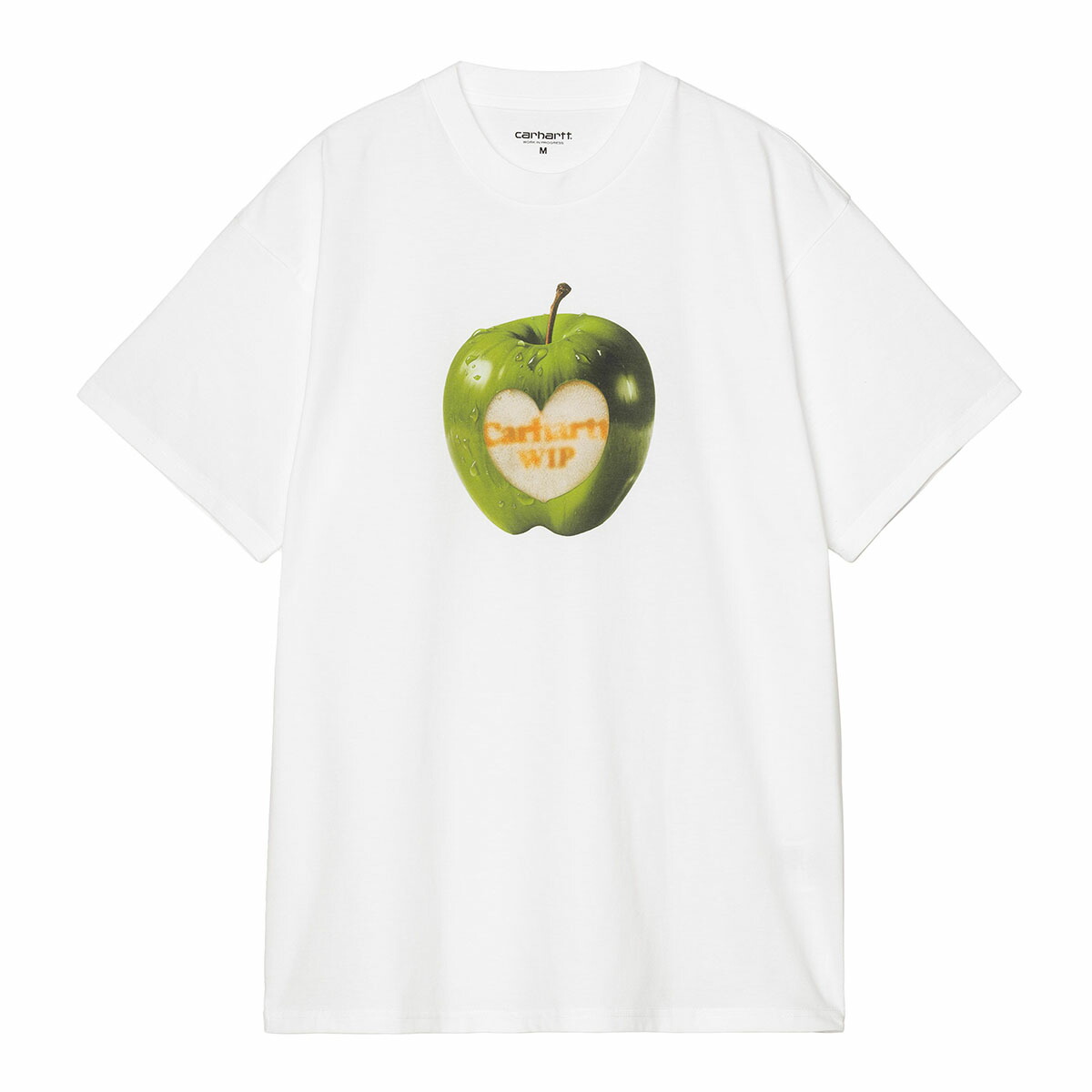 Carhartt WIP S/S SPOILED T-SHIRT (White) (カーハートワークインプログレス ショートスリーブ スポイルド Tシャツ)【メンズ】【半袖Tシャツ クルーネック ルーズフィット オーガニックコットン プリントTシャツ ホワイト】【26SS】｜Kinetics