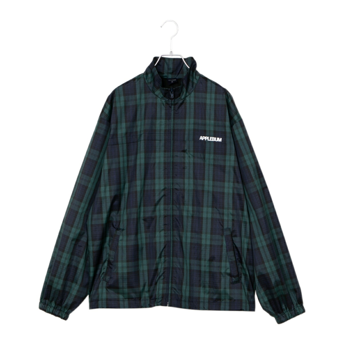 APPLEBUM Check Taffeta Track Jacket (BlackWatch) (アップルバム チェック タフタ トラックジャケット)【メンズ】【トラックジャケット メンズアウター 軽量ジャケット ブラック】【26SS】|Kinetics