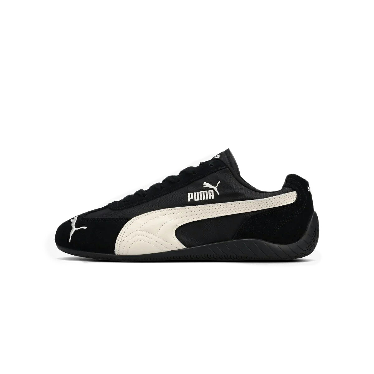 PUMA SPEEDCAT NYLON (PUMA BLACK-PUMA WHITE) (プーマ スピードキャット ナイロン)【メンズ レディース】【定番デザイン ローカットシルエット 異素材 ブラック】【26SS】｜Kinetics