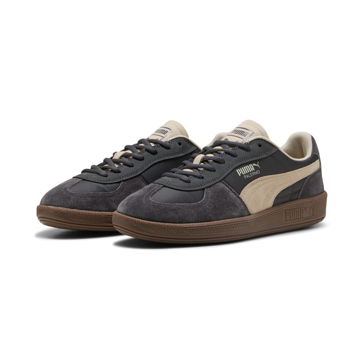 【30%OFF】PUMA PALERMO POP (Dusky Gray-Desert Dust) (プーマ パレルモ POP)【メンズ レディース】【スニーカー ローカットシューズ サッカー ガムソール クラシック グレー】【25FW】｜Kinetics