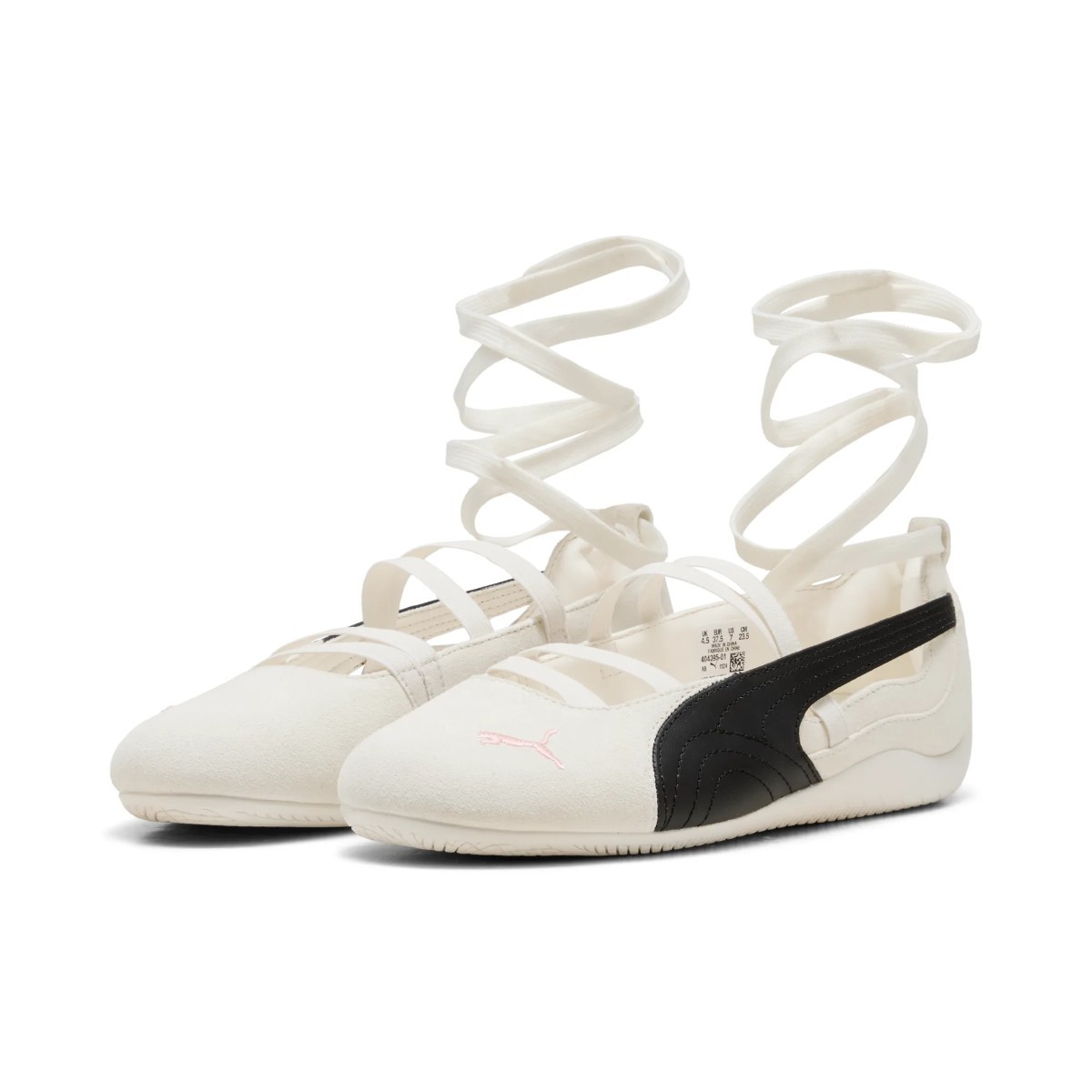 PUMA SPEEDCAT BALLET SD x ROSE (Warm White-PUMA Black-Frosty Pink) (プーマ スピードキャット バレエ SD x ロゼ)【レディース】【スニーカー シューズ ローカット フラットヒール コラボ ホワイト】【25FW】|Kinetics
