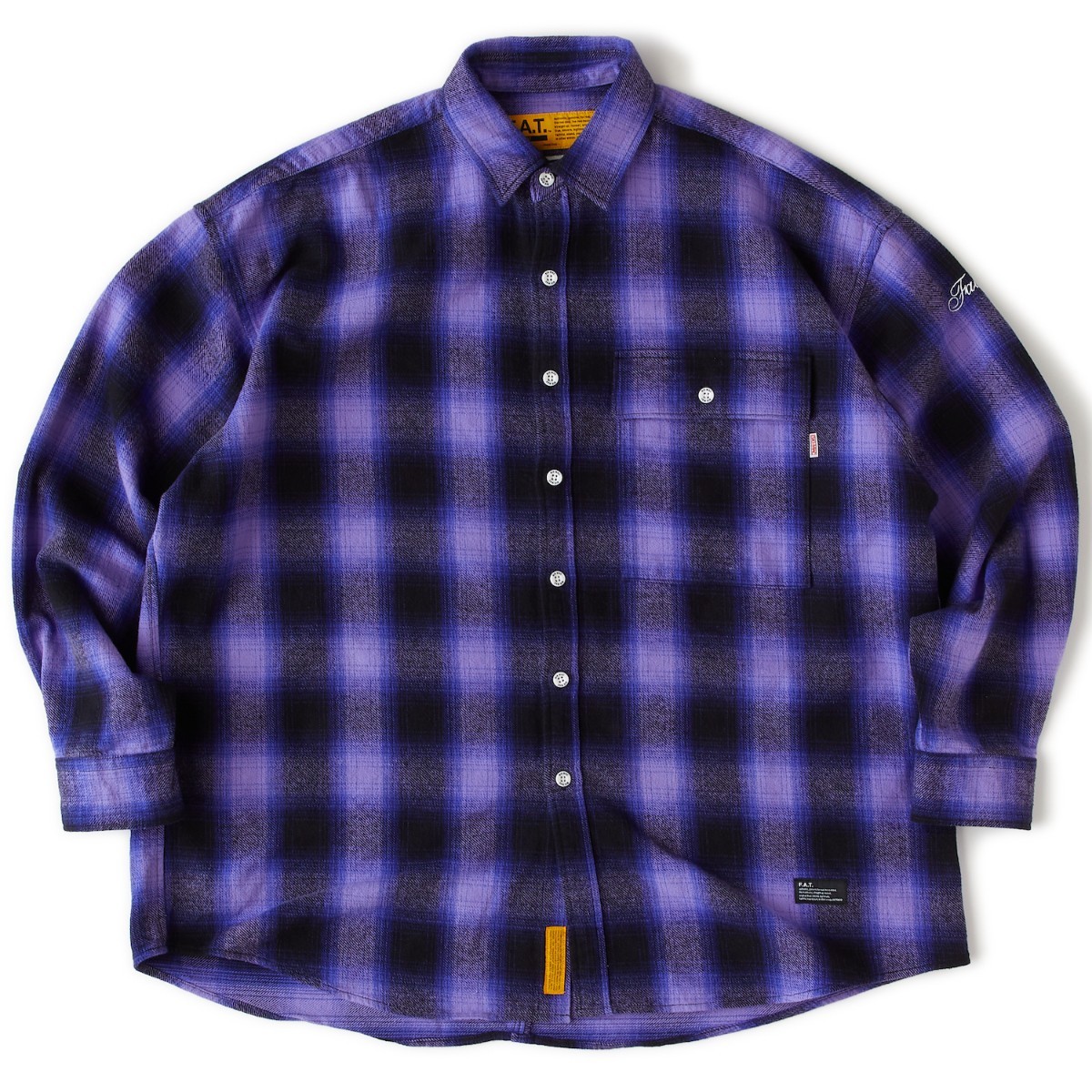 F.A.T. グレー/ブラック チェック 長袖シャツ fat25awf32520gn_1.jpg