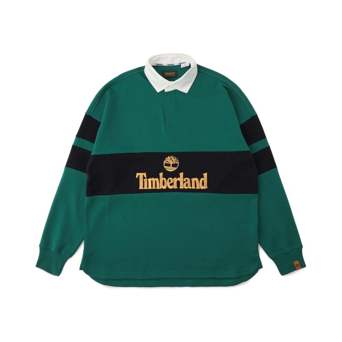 【20%OFF】 Timberland [TOKYO DESIGN COLLECTIVE] RUGBY SHIRTS (アルパイングリーン) (ティンバーランド [トウキョウ デザイン コレクティブ] ラグビー シャツ)【メンズ レディース】【ロングTシャツ 長袖 刺繍 ブランドロゴ ユニセックス グリーン】【25FW】