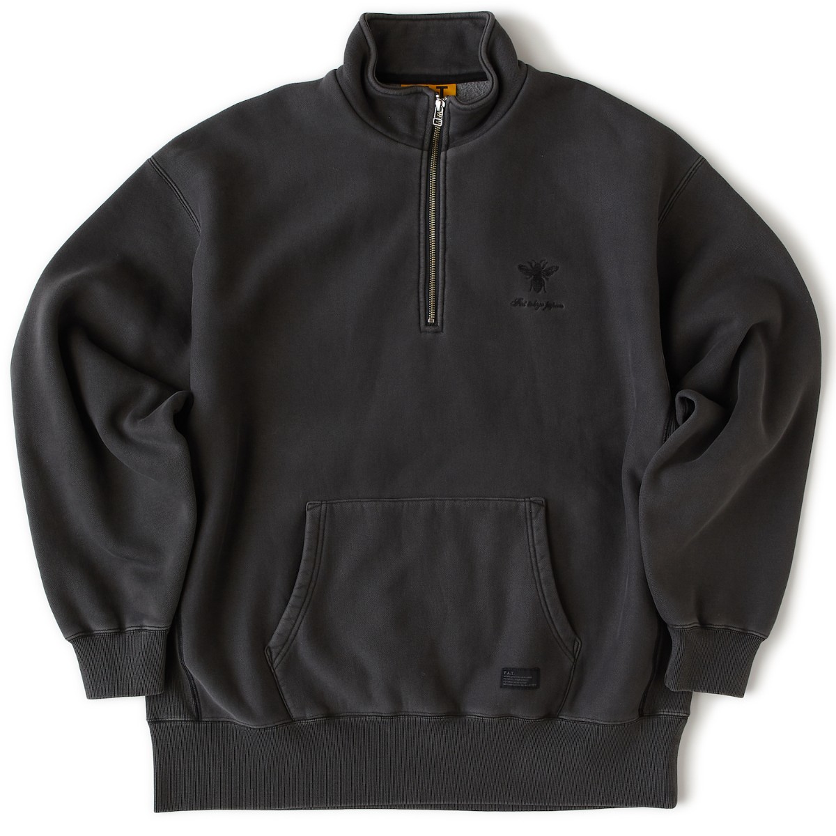 【20％OFF】 FAT FADEMENT.ZIP (C GRAY) (エフエイティー フェイドメント.ジップ)【メンズ】【トップス スウェット ハーフジップ 刺繍 裏毛 セットアップ可 グレー】【25FW】