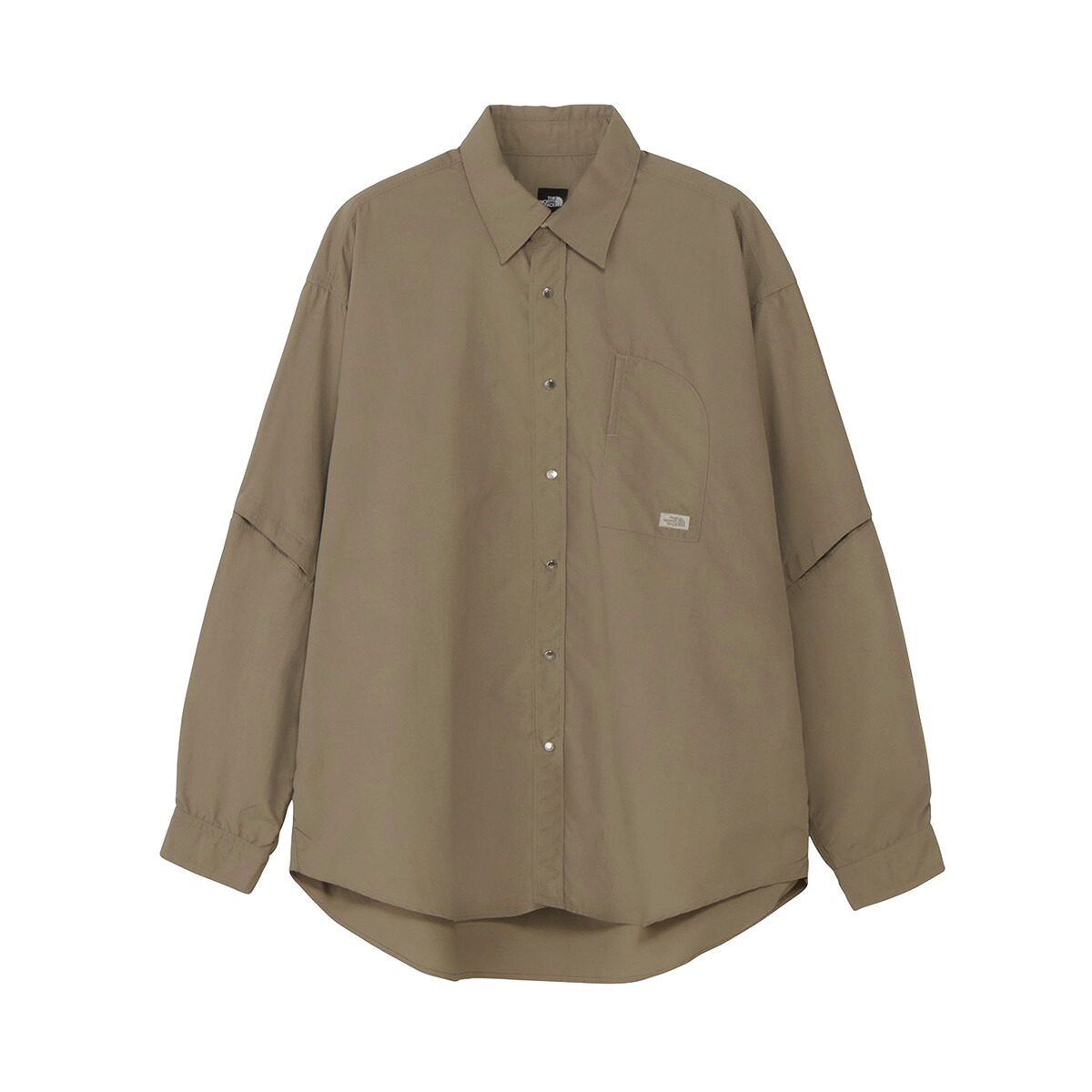 【30％OFF】 THE NORTH FACE L/S ENRIDE SHIRT (マッシュルーム) (ザ・ノース・フェイス ロングスリーブエンライドシャツ)【メンズ レディース】【ワイシャツ シャツジャケット 撥水 ユニセックス ブラウン】【25FW】