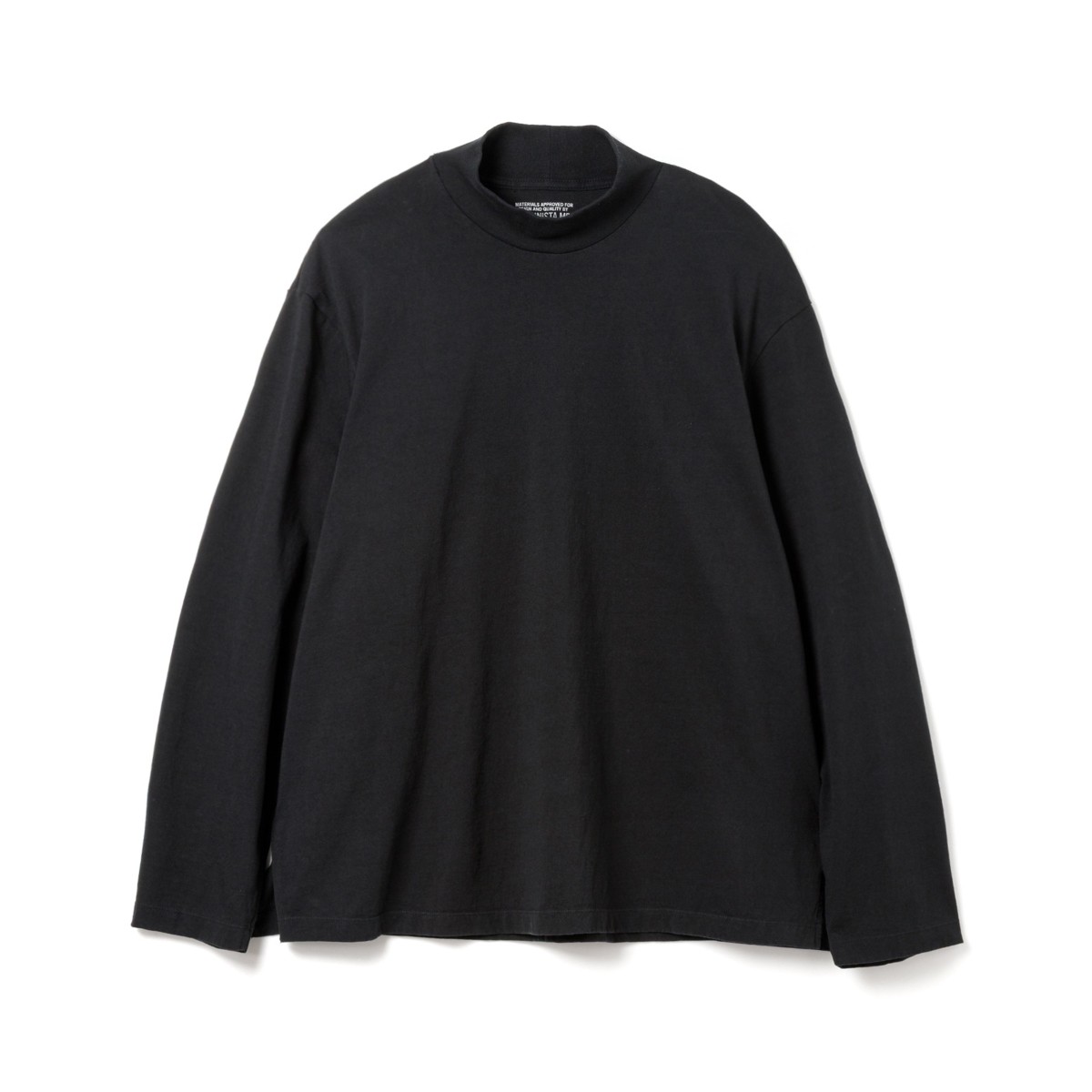 【20％OFF】 Sandinista American Cotton Turtleneck L-S Tee (INK BLACK) (サンディニスタ アメリカンコットン タートルネック ロングスリーブ Tシャツ)【メンズ】【長袖Tシャツ カットソー アメリカコットン タートルネック トップス ブラック】【25FW】