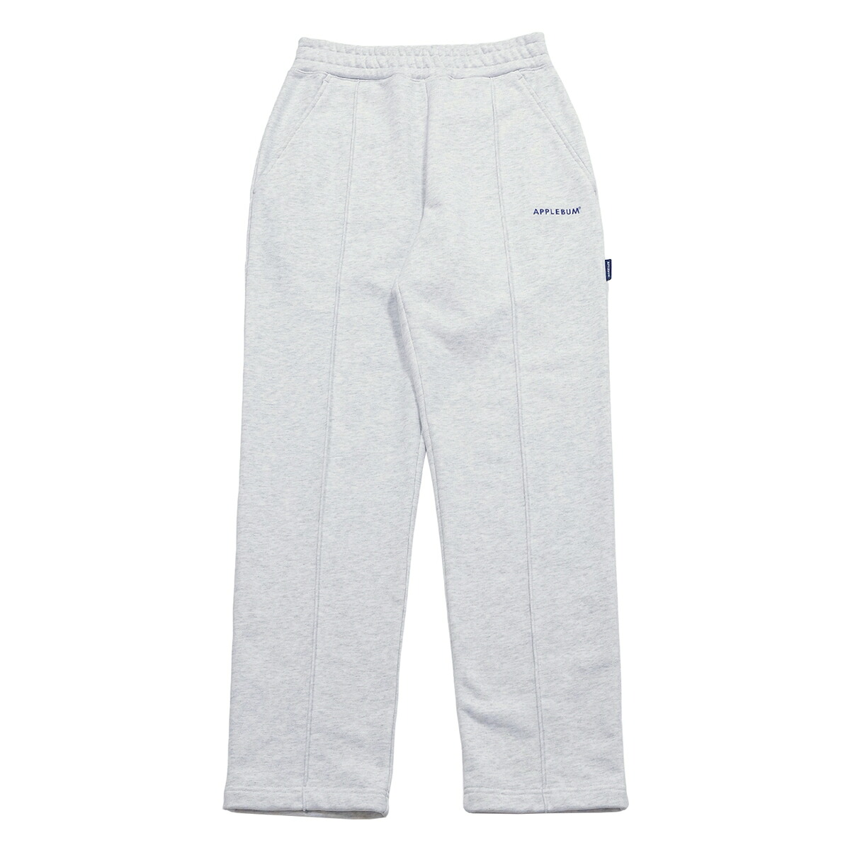 APPLEBUM Logo Sweat Pants (Ash) (アップルバム ロゴ スウェットパンツ)【メンズ レディース】【スウェットパンツ ピンタック センタープレス セットアップ可 グレー】【25FW】