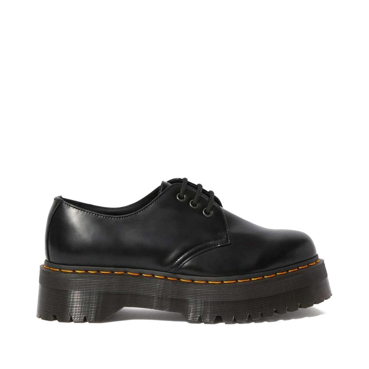 【20％OFF】 Dr. MARTENS 1461 QUAD 3 HOLE SHOE (BLACK) (ドクターマーチン 1461 QUAD 3 ホール シューズ)【レディース】【3ホール 厚底 スタックソール 定番 イエローステッチ ブラック】【25FW】