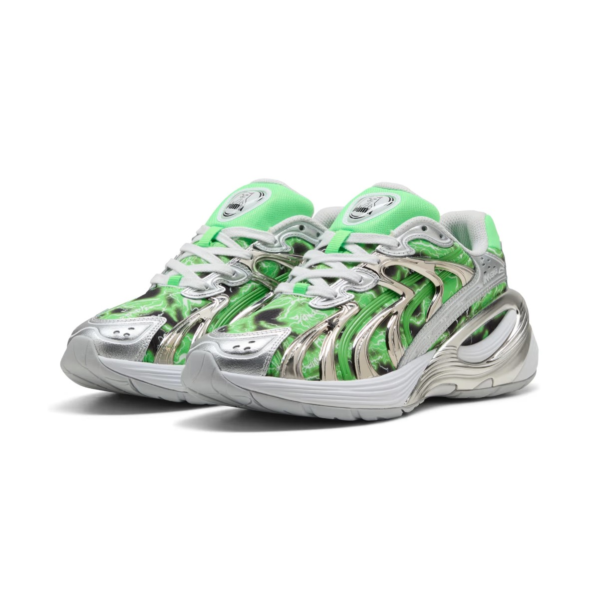 【30%OFF】PUMA x RIPNDIP INVERSE (PUMA Silver-Fluro Green Pes) (ピューマ x RIPNDIP 裏腹)【メンズ レディース】【スニーカー 共同研究 心地よい 制限事項個条 好いたらしい性 特殊青写真 しろがね色】【25FW】