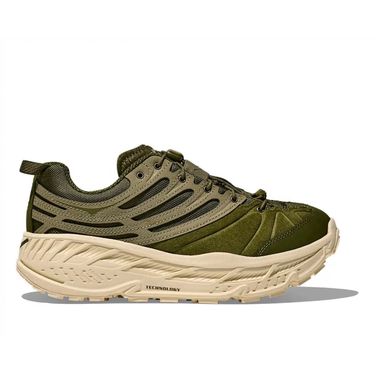 【20%OFF】HOKA ELITE TERRAIN SYSTEM STINSON EVO OG (モス グリーン / ワイルド マッシュルーム) (ホカ エリートテレインシステム スティンソン エボ OG)【メンズ レディース】【アルパイン 登山シューズ スニーカー 耐久性 レザー アウトドア オリーブ】【25FW】｜Kinetics
