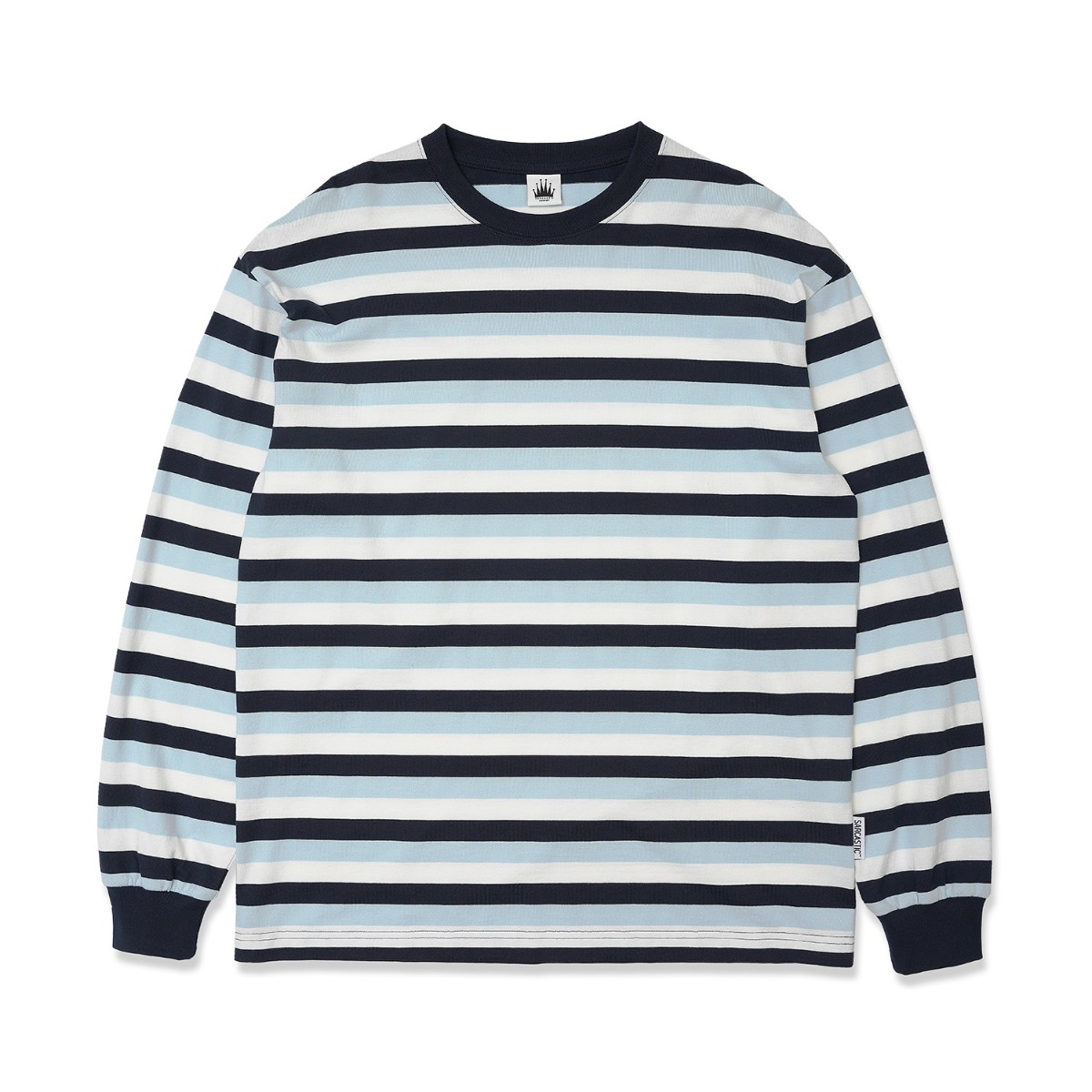 【20％OFF】 SARCASTIC Bily Stripe Long Sleeve (Light Blue) (サキャスティック ビリー ストライプ ロングスリーブ)【メンズ】【長袖 Tシャツ ストライプ ボーダー ブルー】【25FW】