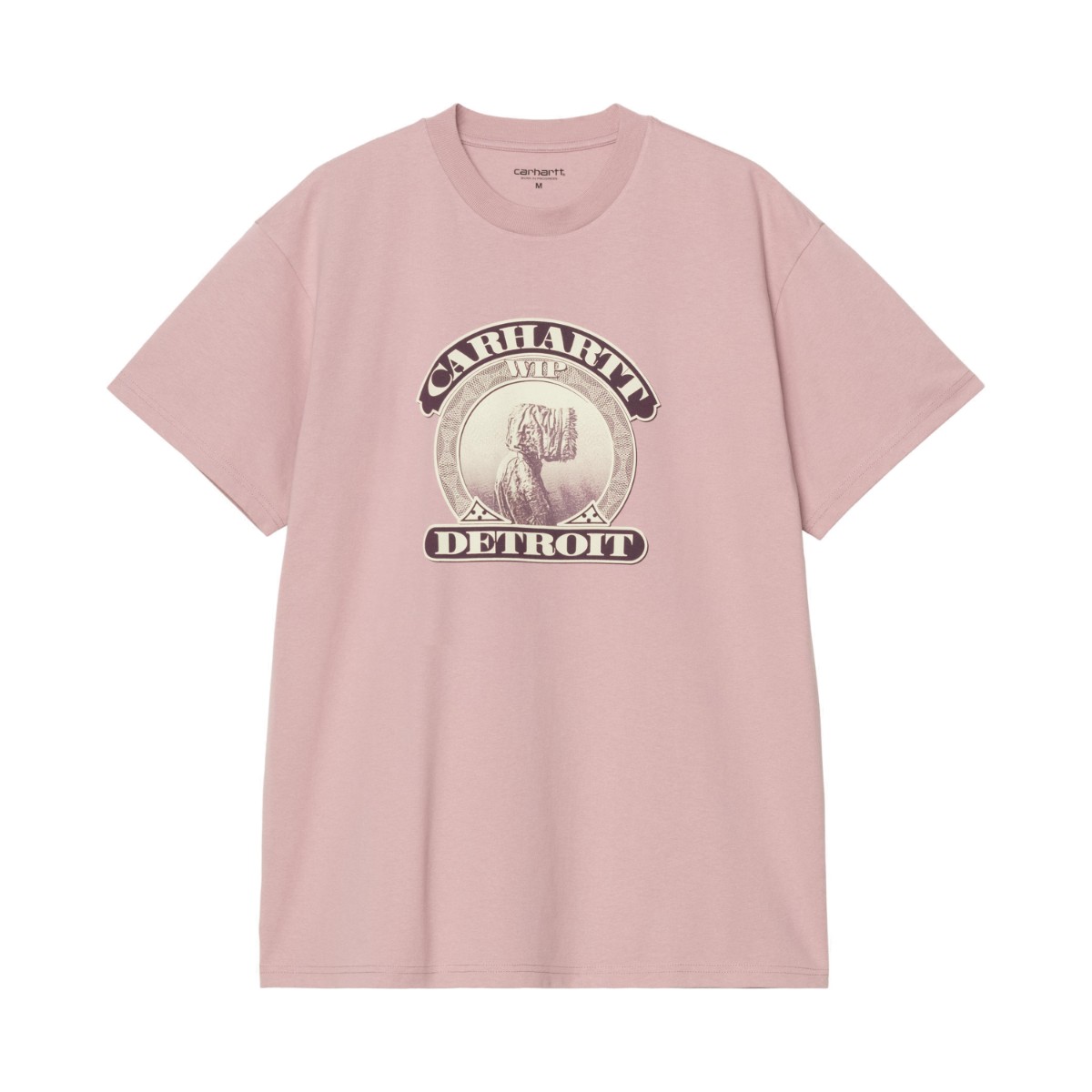【20％OFF】 Carhartt WIP S/S COLD WORLD T-SHIRT (Glassy Pink) (カーハートワークインプログレス ショートスリーブ コールドワールド Tシャツ)【メンズ】【半袖Tシャツ グラフィック ルーズフィット ピンク】【25FW】