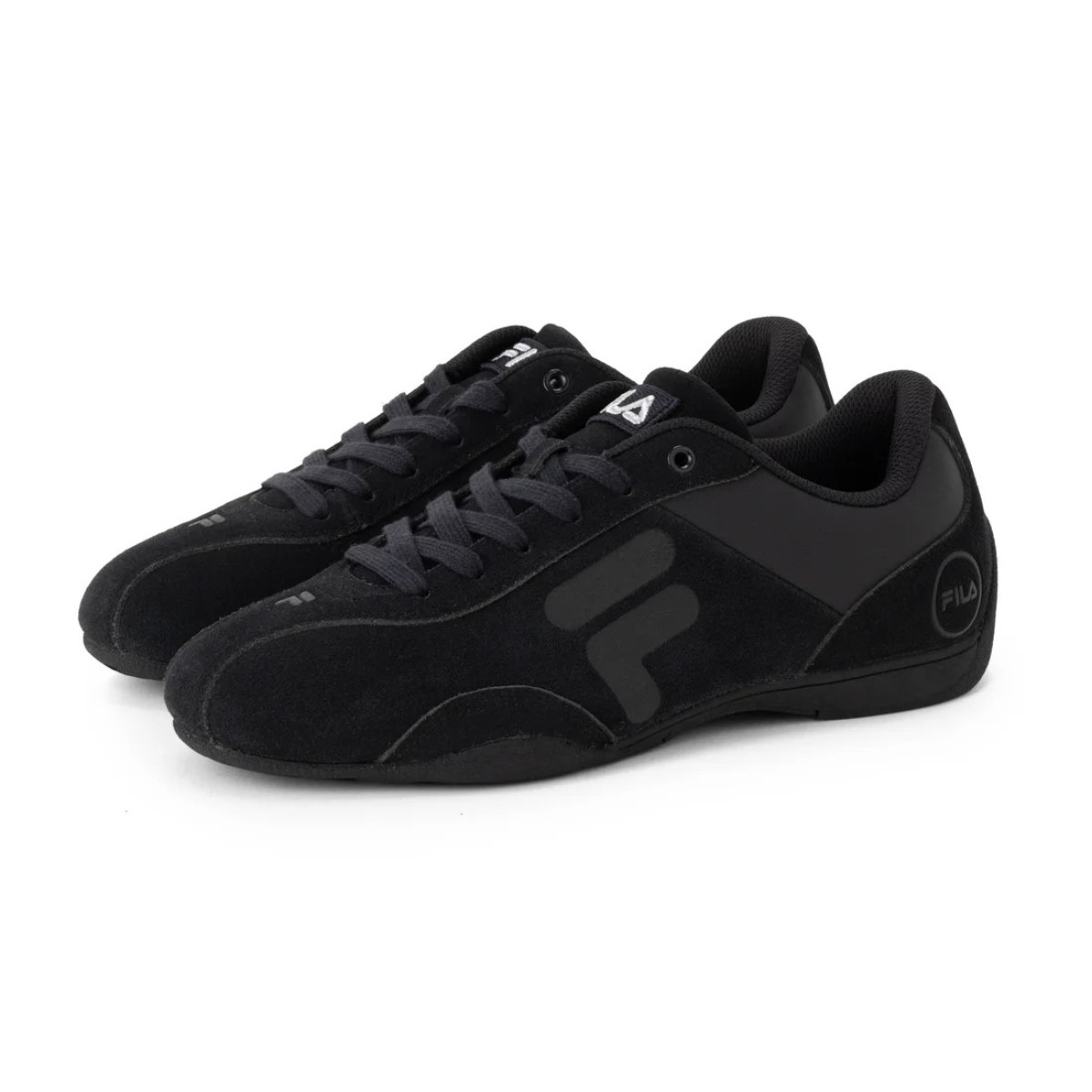 【20%OFF】FILA RUOTE LOW (BLACK) (フィラ ルオーテロー)【レディース】【ドライビングシューズ スニーカー 天然皮革 レーシング 本革 ブラック】【25FW】｜Kinetics