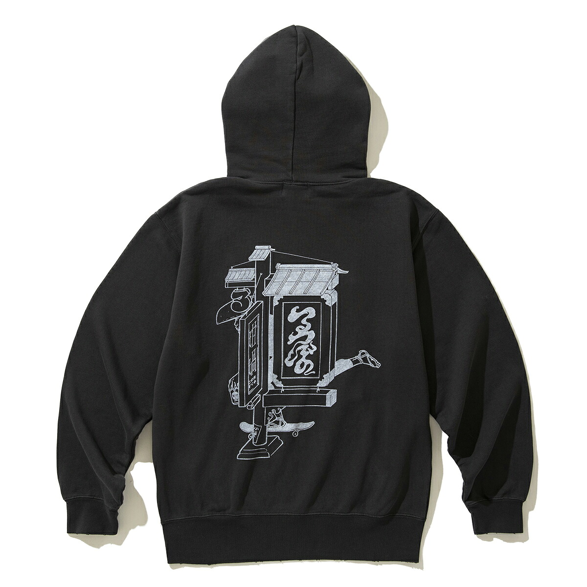 【20％OFF】 坩堝 さゐねえじ PULLOVER PARKA (RUTSUBO×YU SUDA） (SUMI) (RUTSUBO さゐねえじ プルオーバー パーカー)【メンズ】【グラフィック パーカー バックプリント アーティスト コラボ ブラック】【25FW】