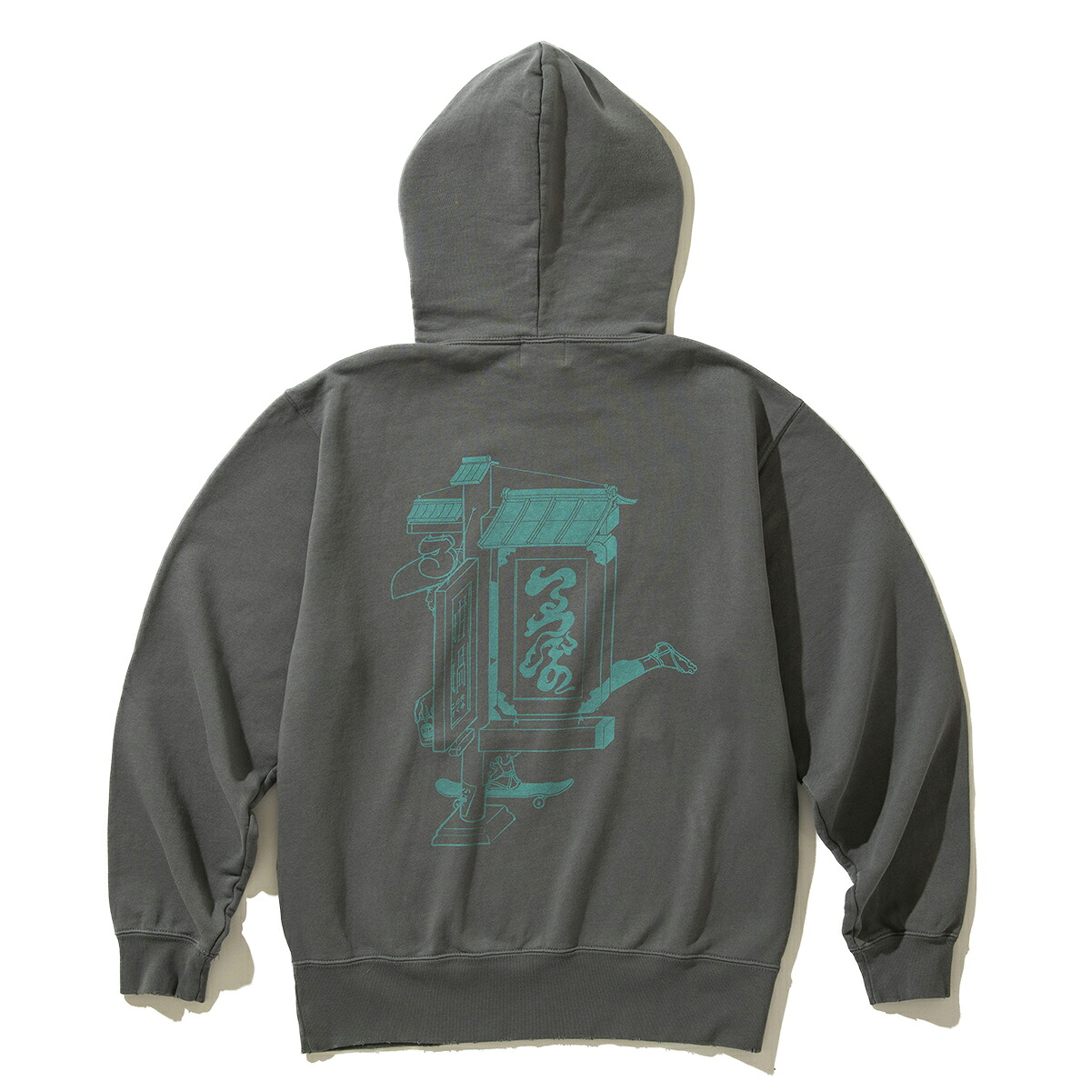 【20％OFF】 坩堝 さゐねえじ PULLOVER PARKA (RUTSUBO×YU SUDA） (STONE GREEN) (RUTSUBO さゐねえじ プルオーバー パーカー)【メンズ】【グラフィック パーカー バックプリント アーティスト コラボ グリーン】【25FW】