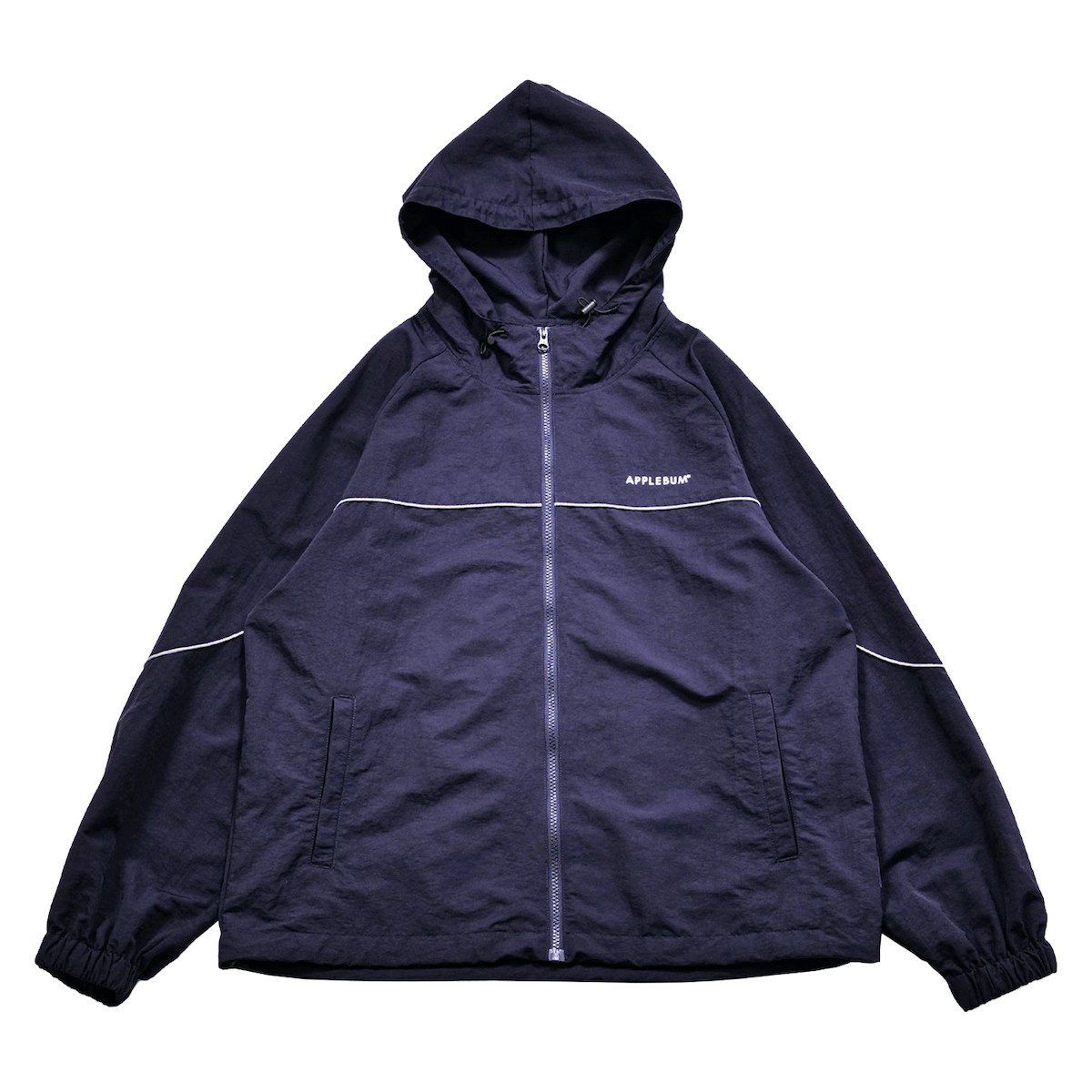 APPLEBUM Nylon Track Jacket (Navy) (アップルバム ナイロン トラックジャケット)【メンズ】【アウター トラックジャケット ナイロン スポーツ ミリタリー セットアップ可 ネイビー】【25FW】