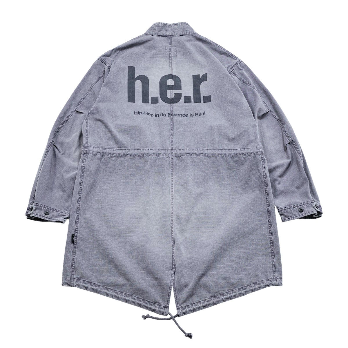 APPLEBUM Bleach Army Coat (Gray) (アップルバム ブリーチ アーミーコート)【メンズ】【M65 ジャケット ミリタリー アーミーコート ヴィンテージテイスト フィッシュテール グレー】【25FW】｜Kinetics